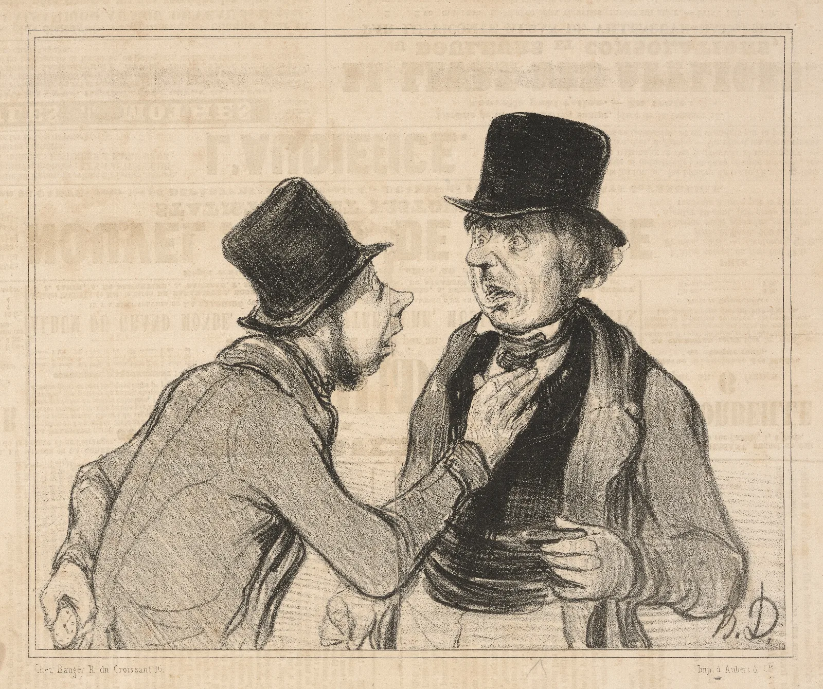 Es Sir You Are Not From Paris We See This And I Warn You An Individual Without L Wall Art by Honoré Daumier - Canvas Print