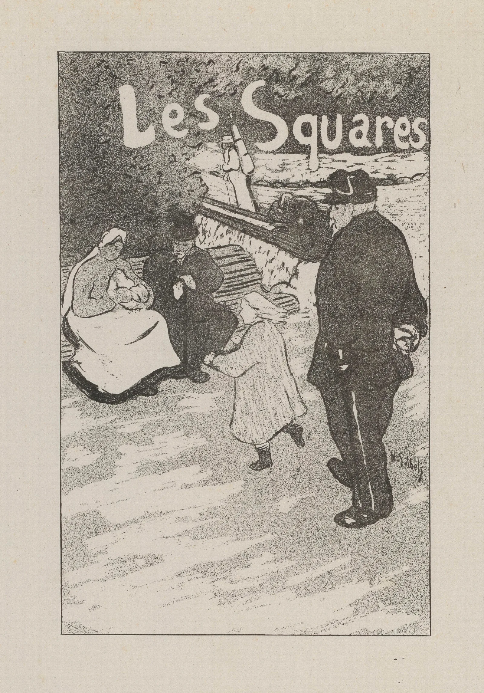 Les Squares Wall Art by Henri-Gabriel Ibels - Canvas Print