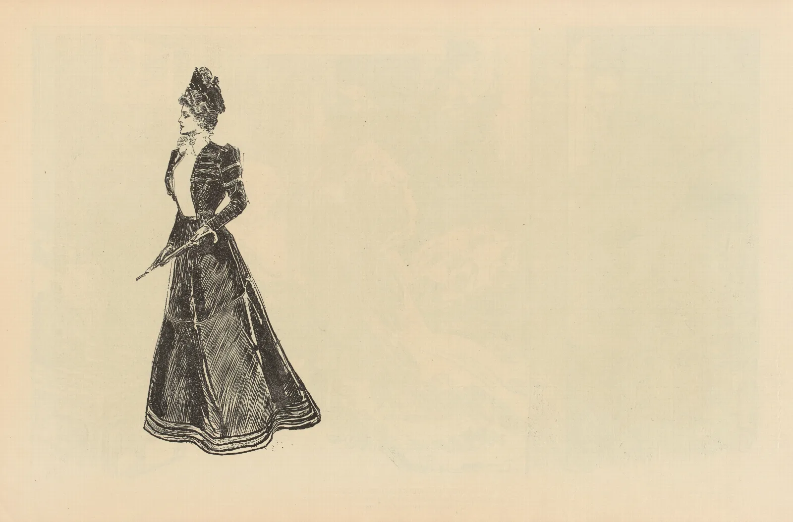 Illustration 264 by Charles Dana Gibson Wall Art by Charles Dana Gibson - Canvas Print