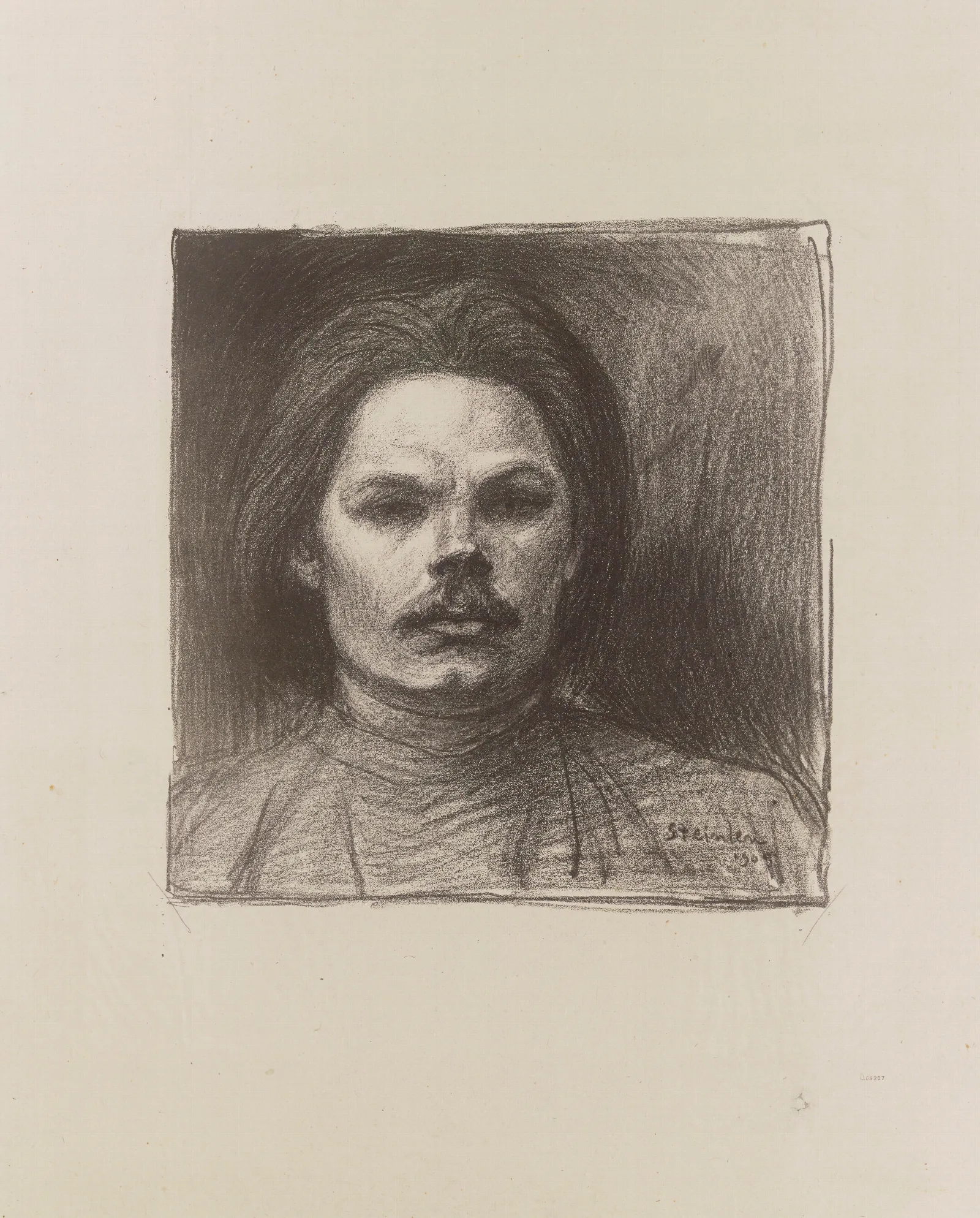Maxime Gorki De Face Vu Jusquaux Epaules Wall Art by Théophile Alexandre Steinlen - Canvas Print