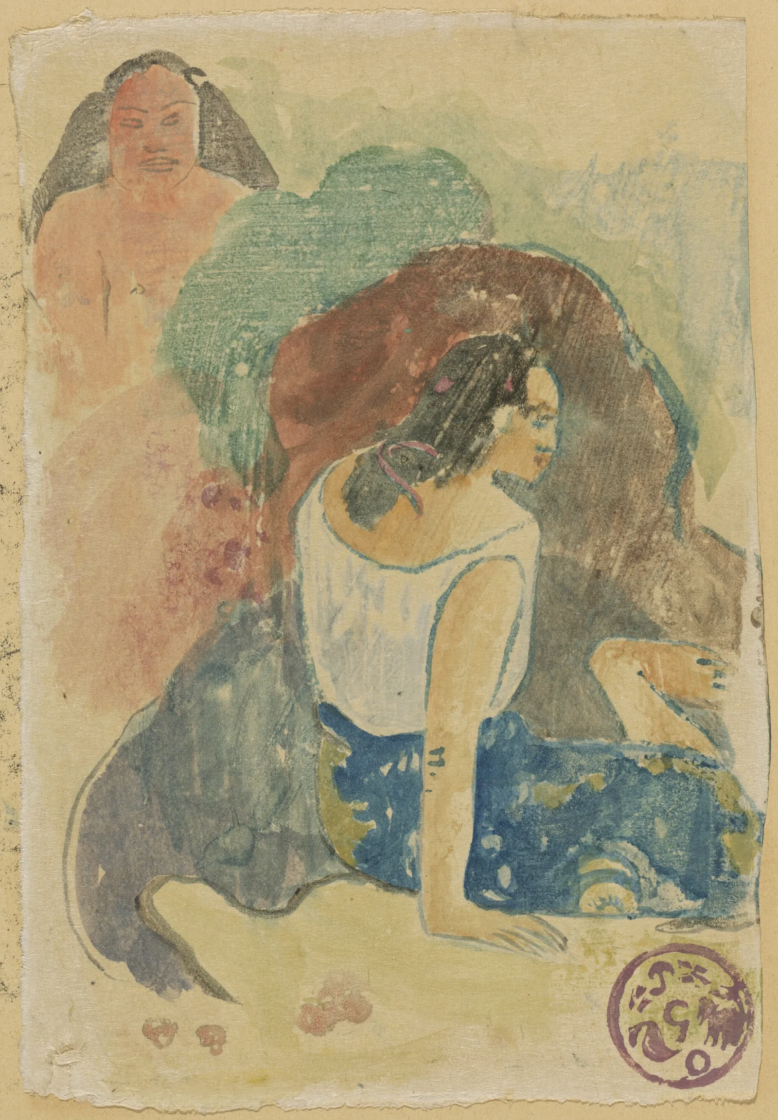 Arearea No Varua Ino Words Of The Devil Wall Art by Paul Gauguin - Canvas Print