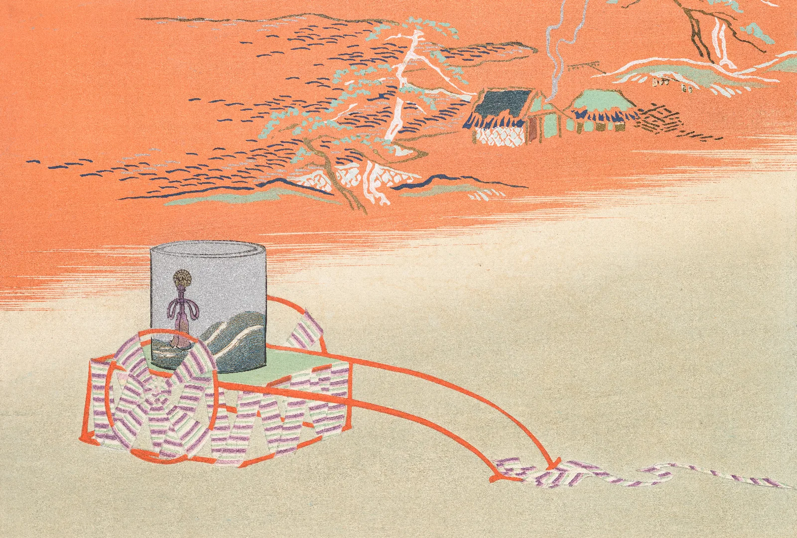 A Thousand Grasses Pl 18 Wall Art by Kamisaka Sekka - Canvas Print