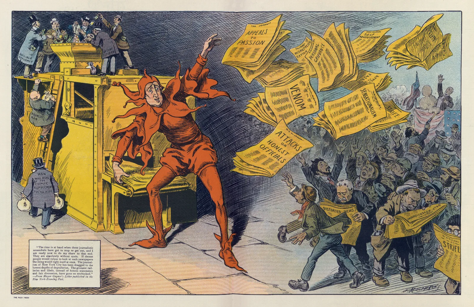 The Yellow Press Wall Art by Louis Glackens - Canvas Print