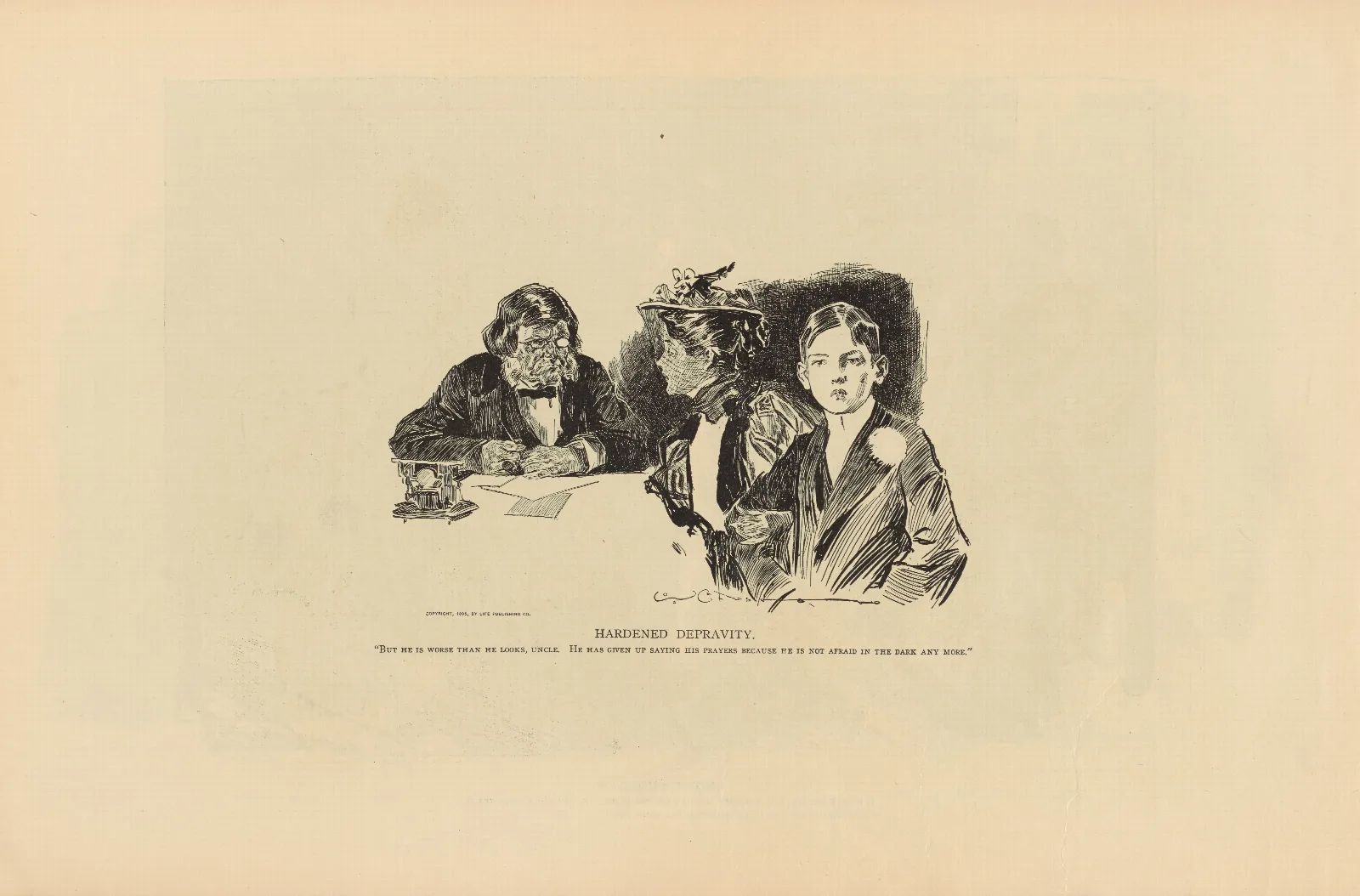 Hardened Depravity Wall Art by Charles Dana Gibson - Canvas Print