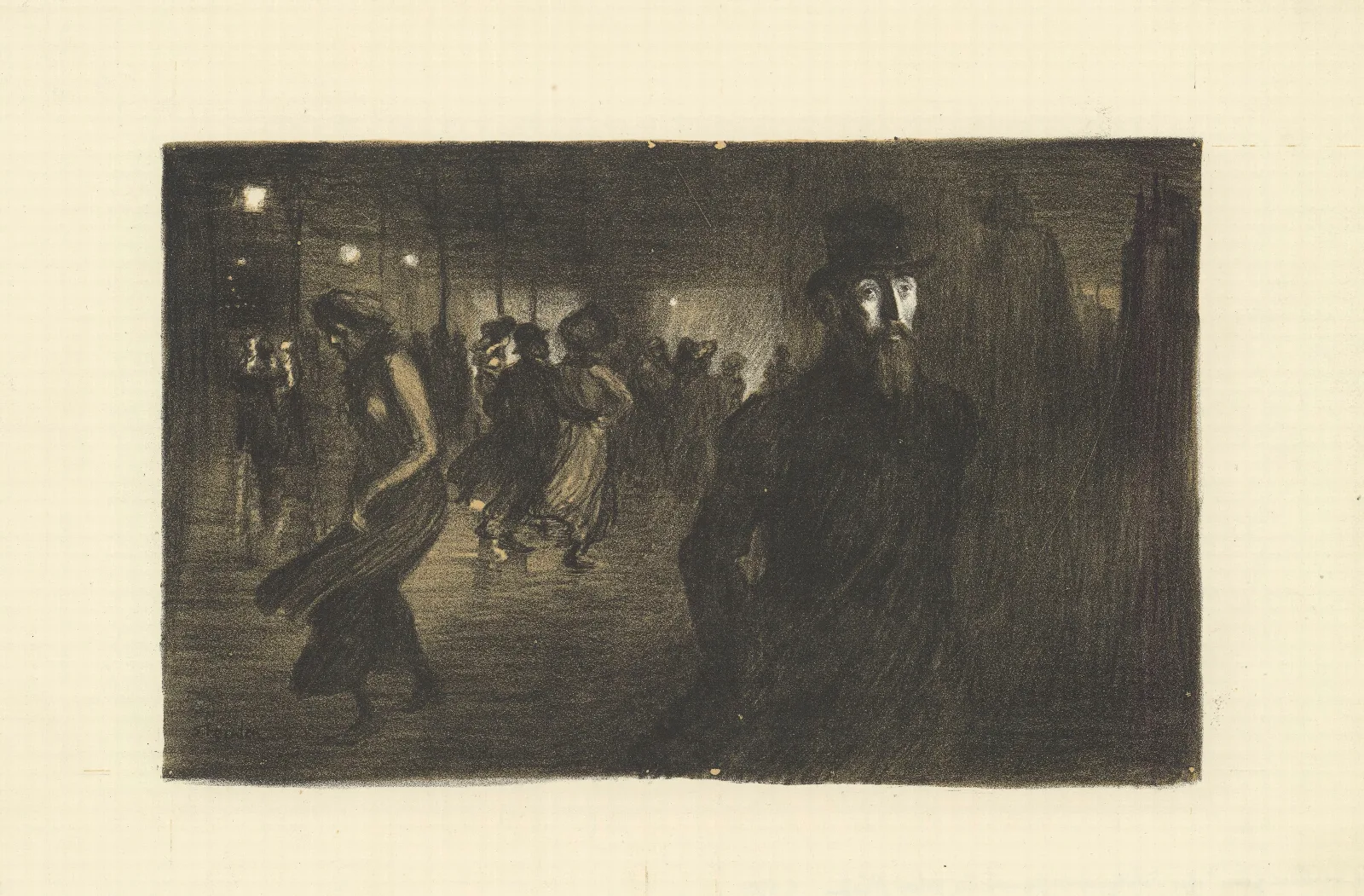 Paris La Nuit Wall Art by Théophile Alexandre Steinlen - Canvas Print