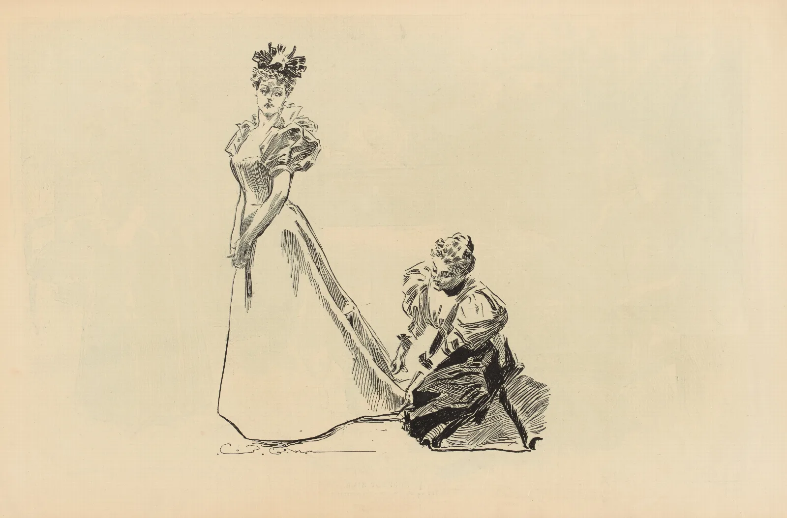 Illustration 260 by Charles Dana Gibson Wall Art by Charles Dana Gibson - Canvas Print