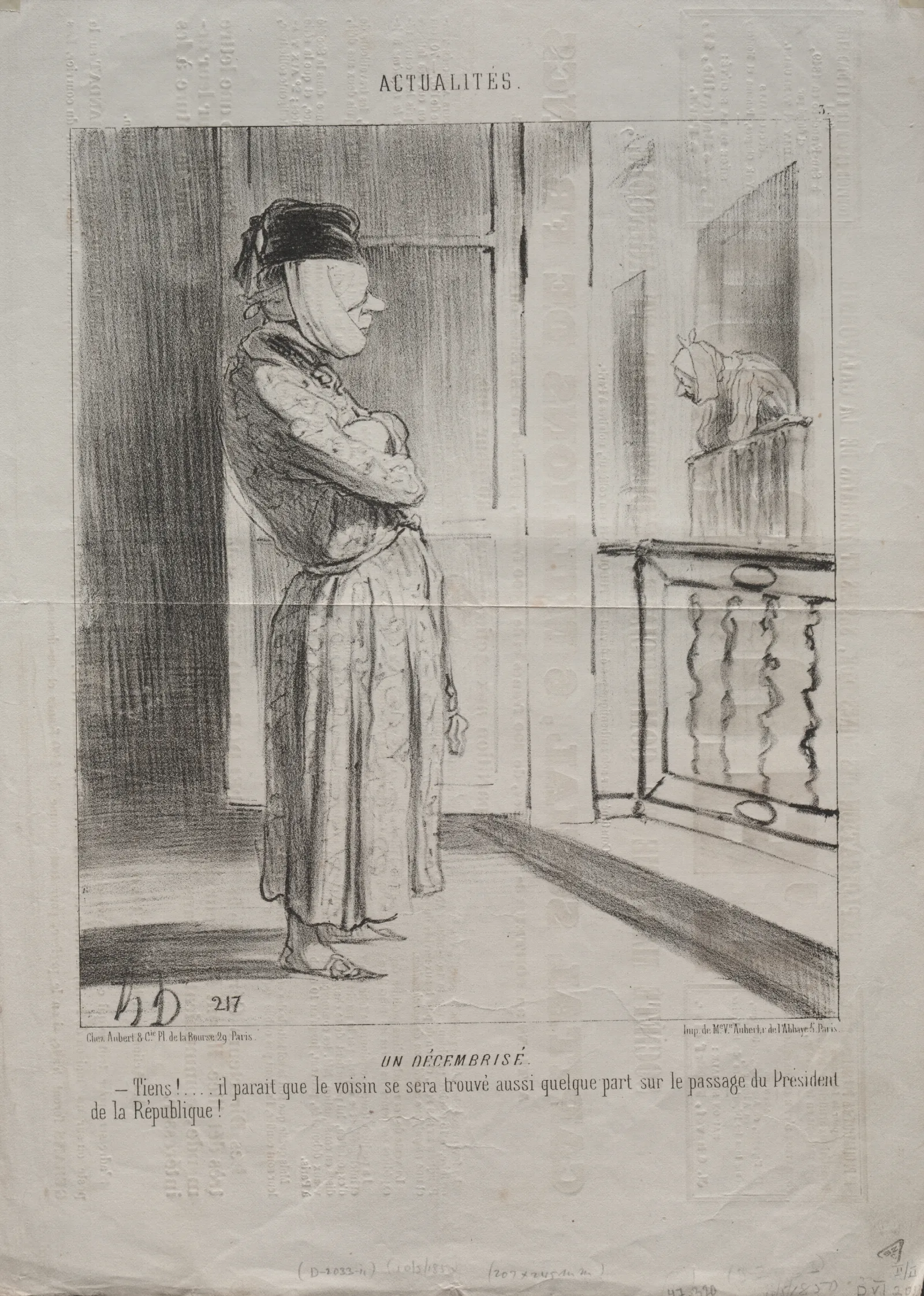 A Decemberist Wall Art by Honoré Daumier - Canvas Print