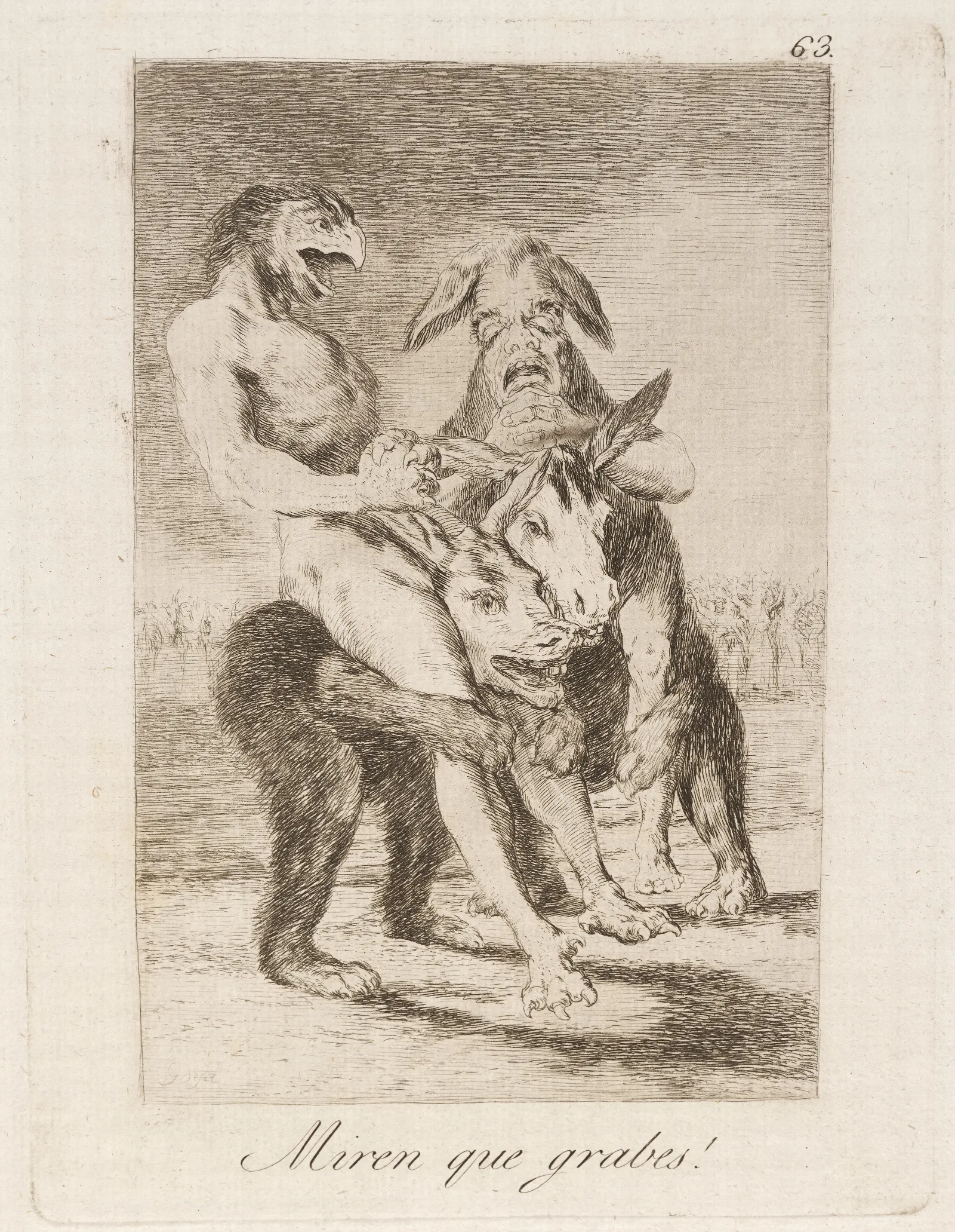 Miren Que Grabes Look How Solemn They Are Wall Art by Francisco de Goya - Canvas Print