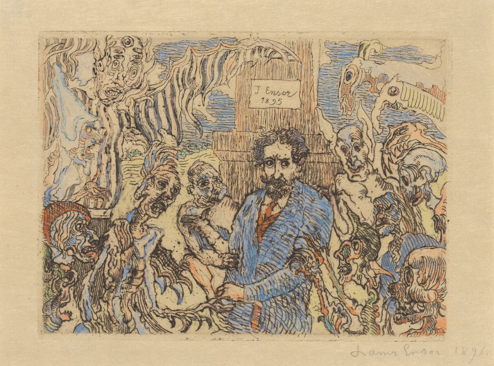 Duivels Die Mij Sarren Wall Art by James Ensor - Canvas Print