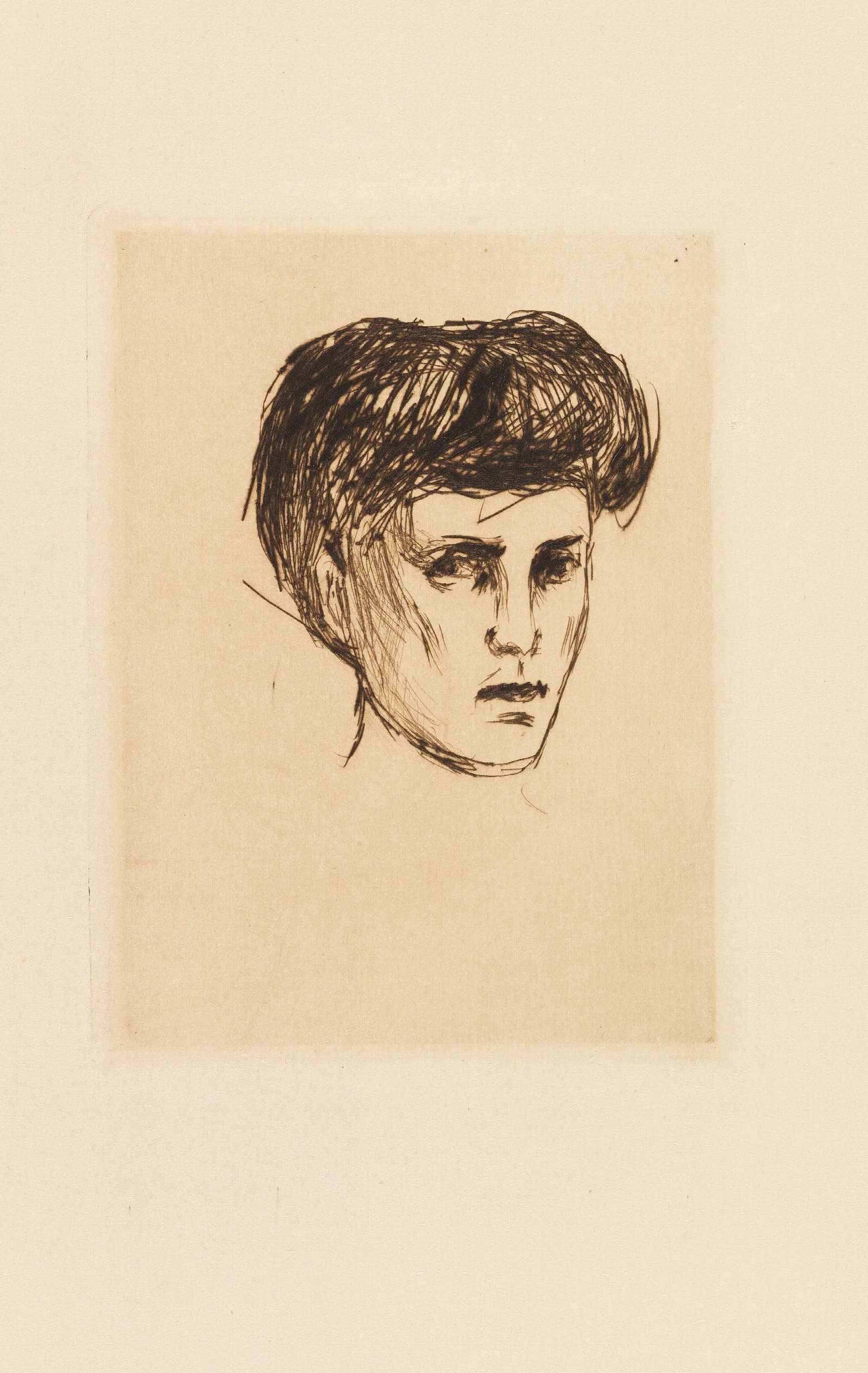 Frauenkopf Wall Art by Edvard Munch - Canvas Print