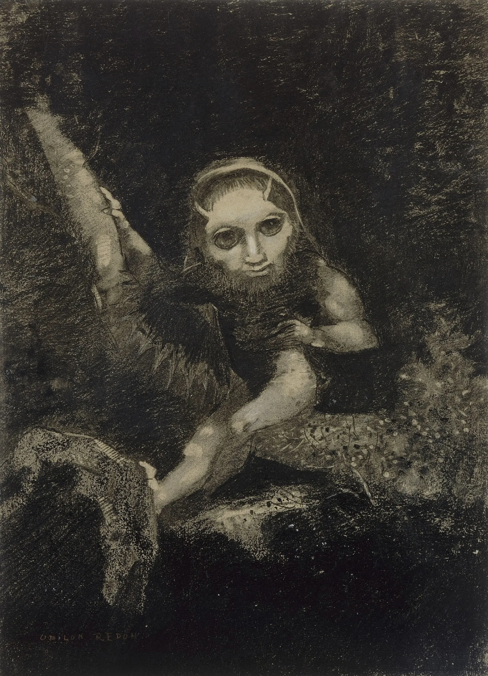 Caliban 2 Wall Art by Odilon Redon - Canvas Print