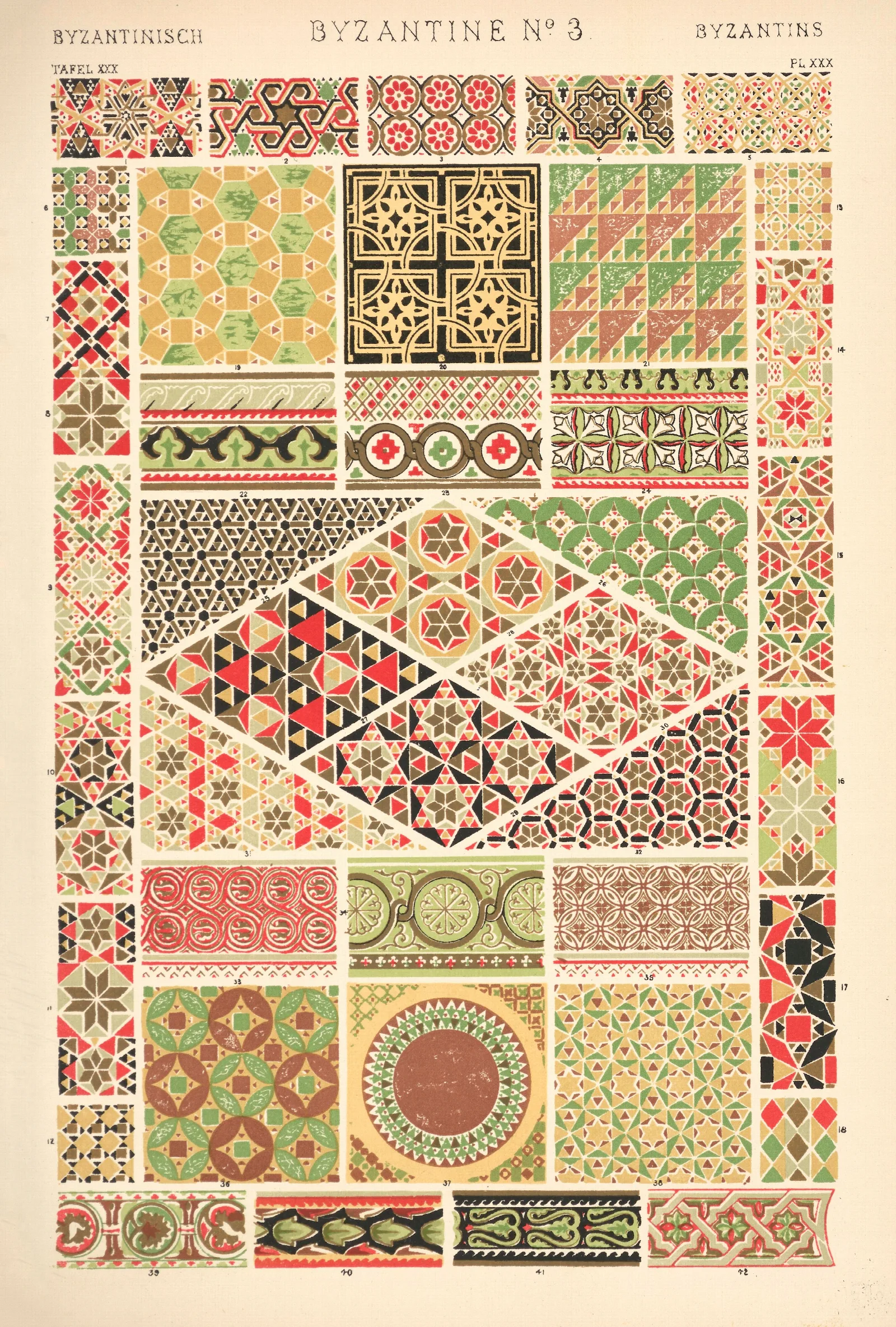 Byzantine No 3 3 Wall Art by Owen Jones - Canvas Print
