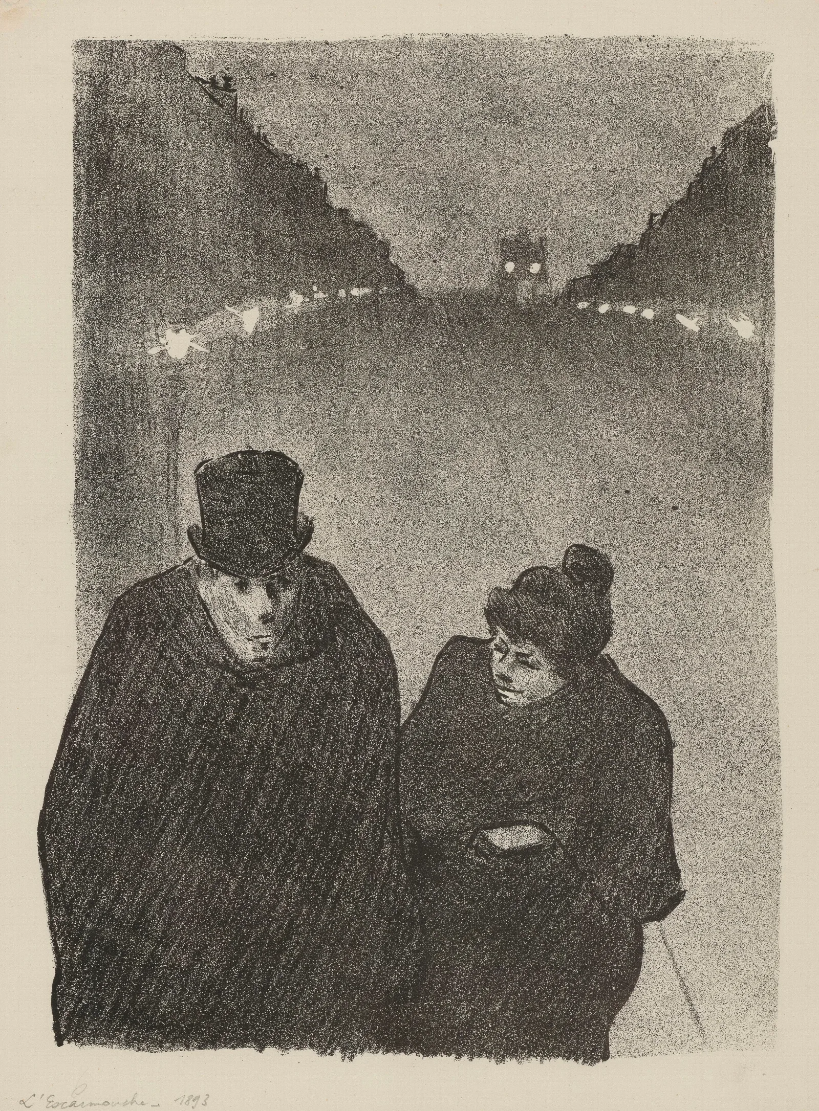 Ah Ben Vrai Mon Pauv Vieux Tu Srais Bien Lpremier A Qui Jaurais Fait Rater Son Omnibus Wall Art by Henri-Gabriel Ibels - Canvas Print