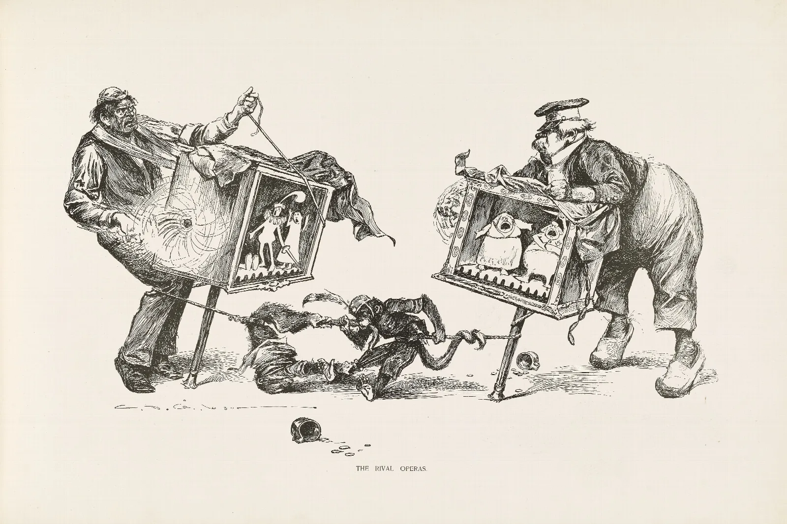 The Rival Operas Wall Art by Charles Dana Gibson - Canvas Print