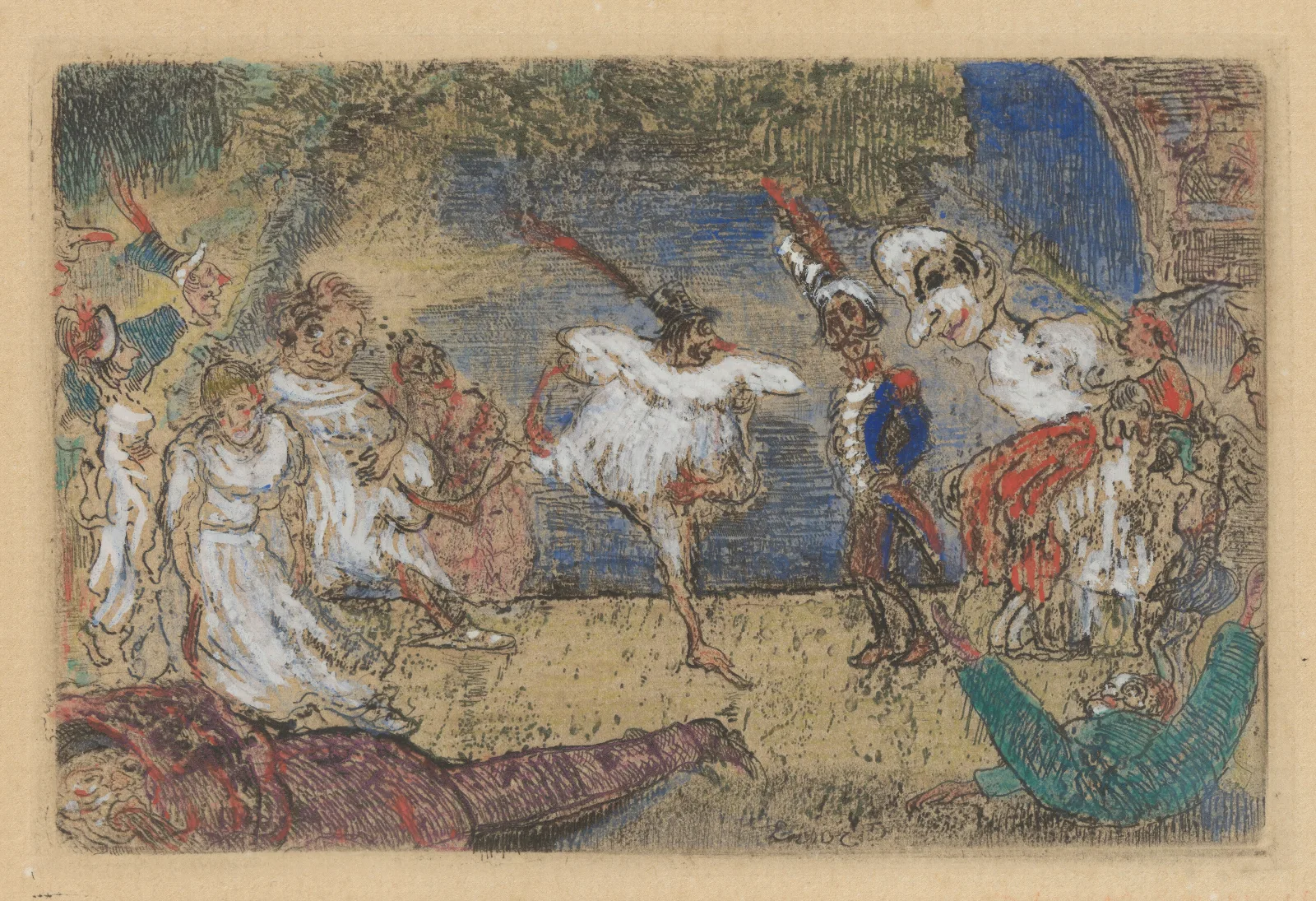 Het Fantastische Bal Wall Art by James Ensor - Canvas Print