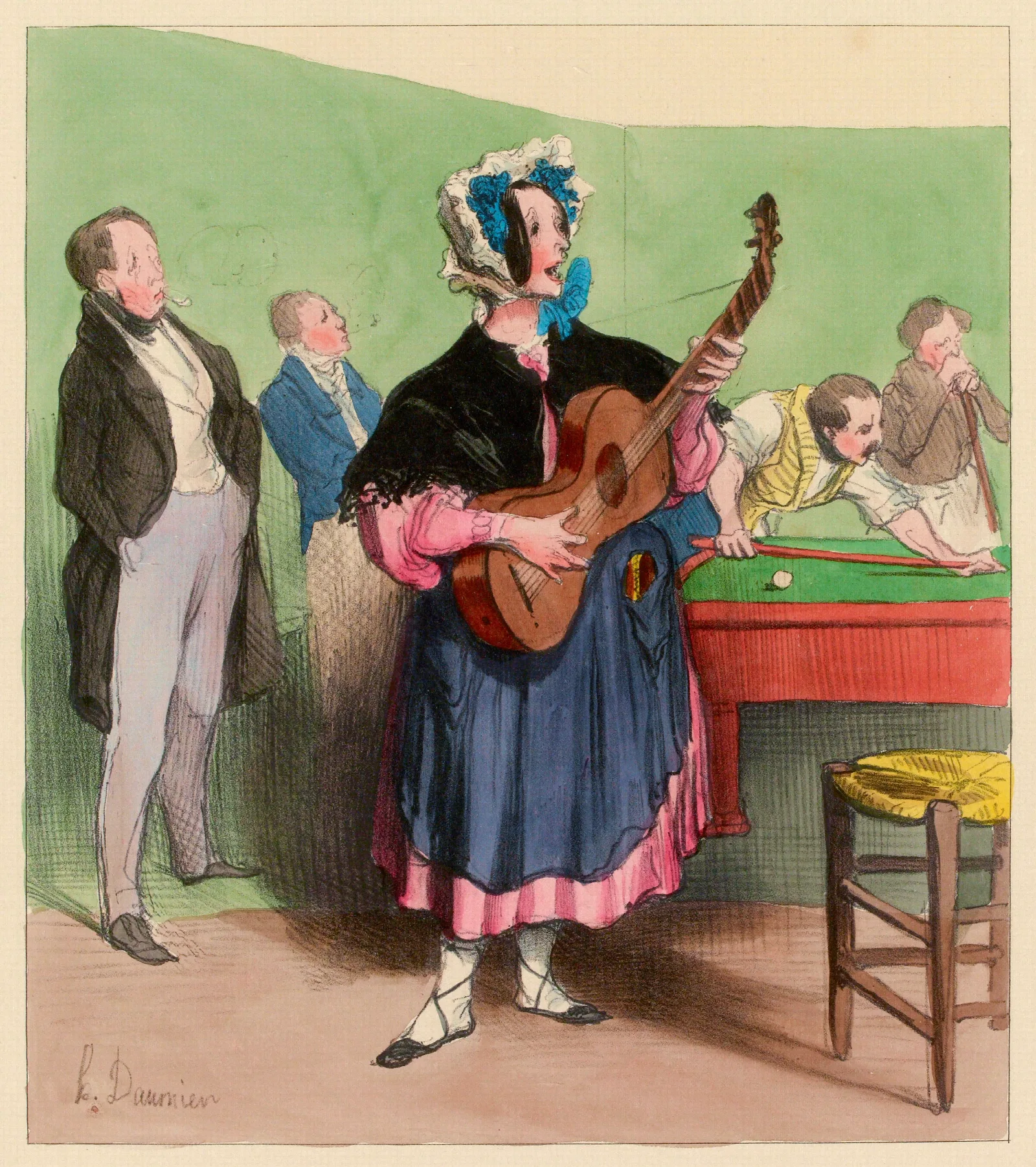 La Cigale 4 Wall Art by Honoré Daumier - Canvas Print