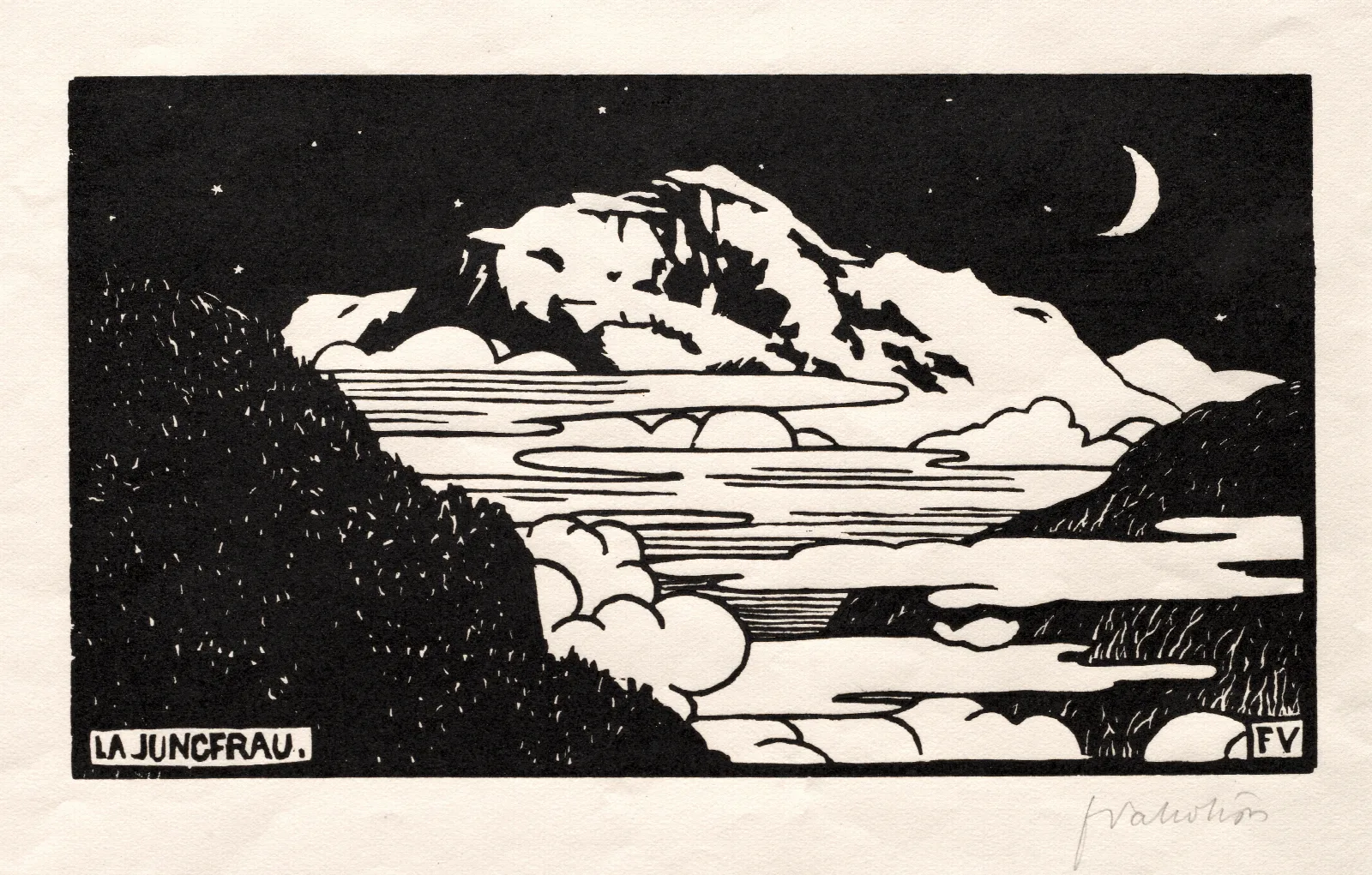 The Jungfrau Wall Art by Félix Vallotton - Canvas Print