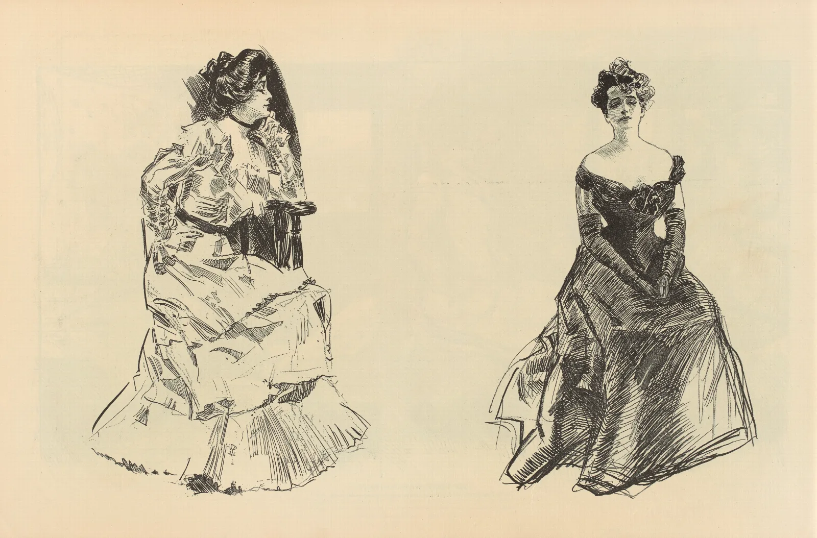Illustration 262 by Charles Dana Gibson Wall Art by Charles Dana Gibson - Canvas Print