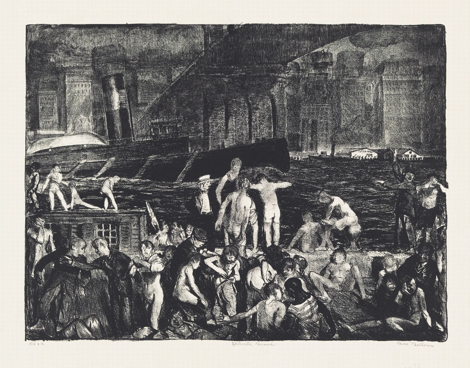Splinter Beach Wall Art by George Wesley Bellows - Canvas Print