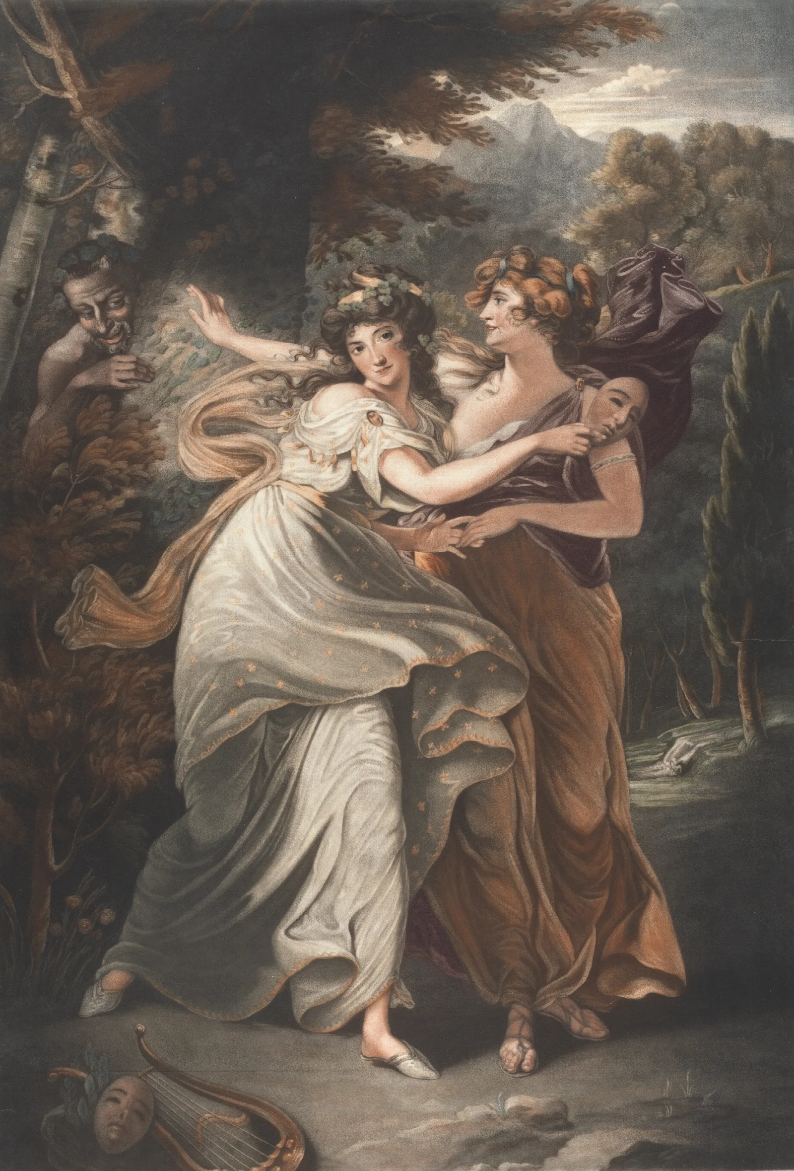 Mrs Jordan In The Character Of The Comic Muse Wall Art by John Hoppner - Canvas Print