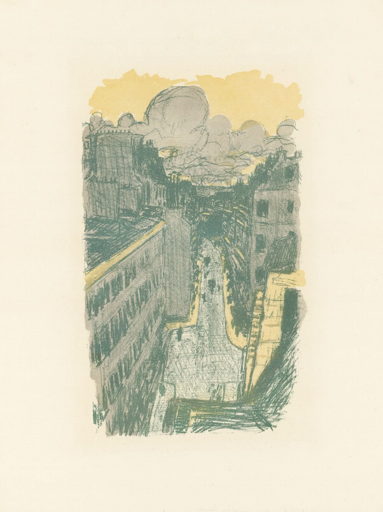 Rue Vue Den Haut Wall Art by Pierre Bonnard - Canvas Print