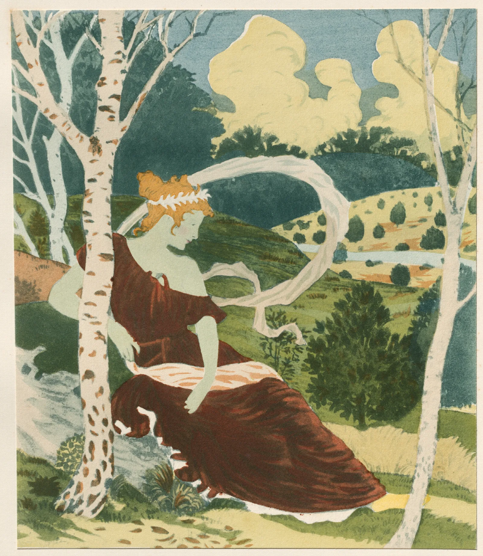 Dans Les Bois 2 Wall Art by Eugène Grasset - Canvas Print
