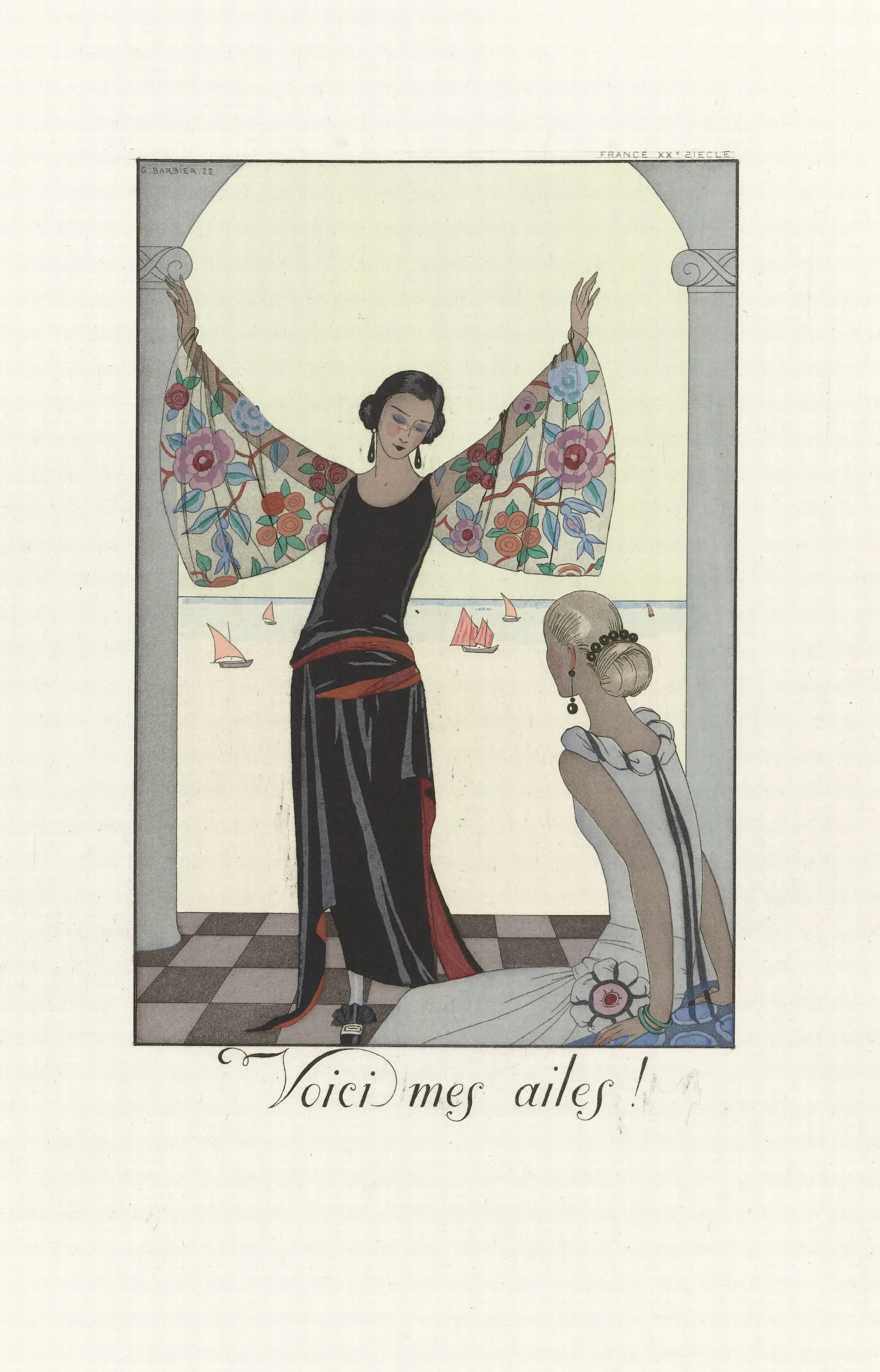 Voici Mes Ailes Wall Art by George Barbier - Canvas Print