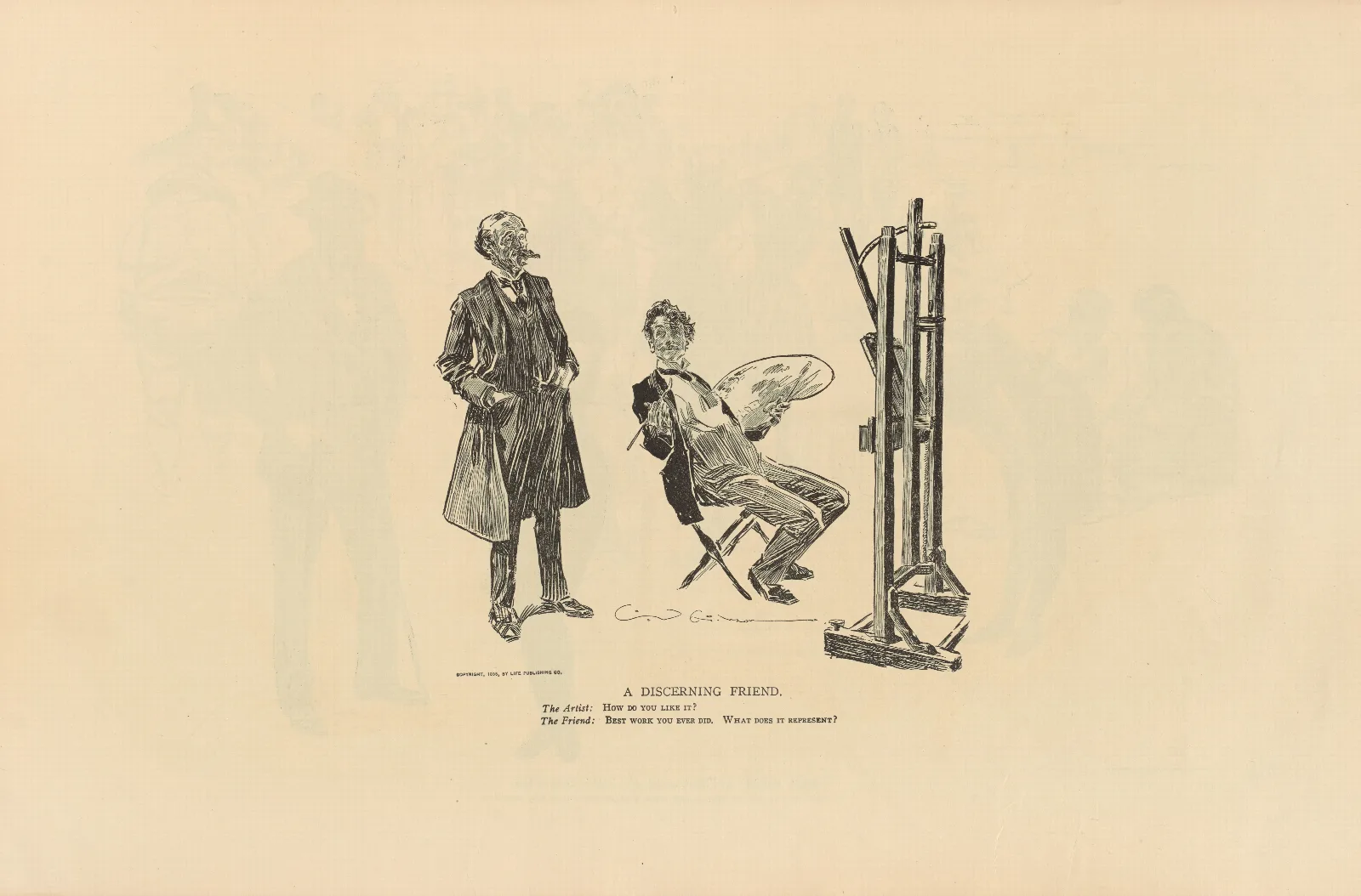A Discerning Friend Wall Art by Charles Dana Gibson - Canvas Print