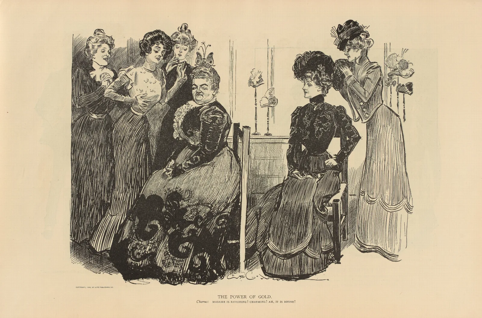 The Power Of Gold 2 Wall Art by Charles Dana Gibson - Canvas Print
