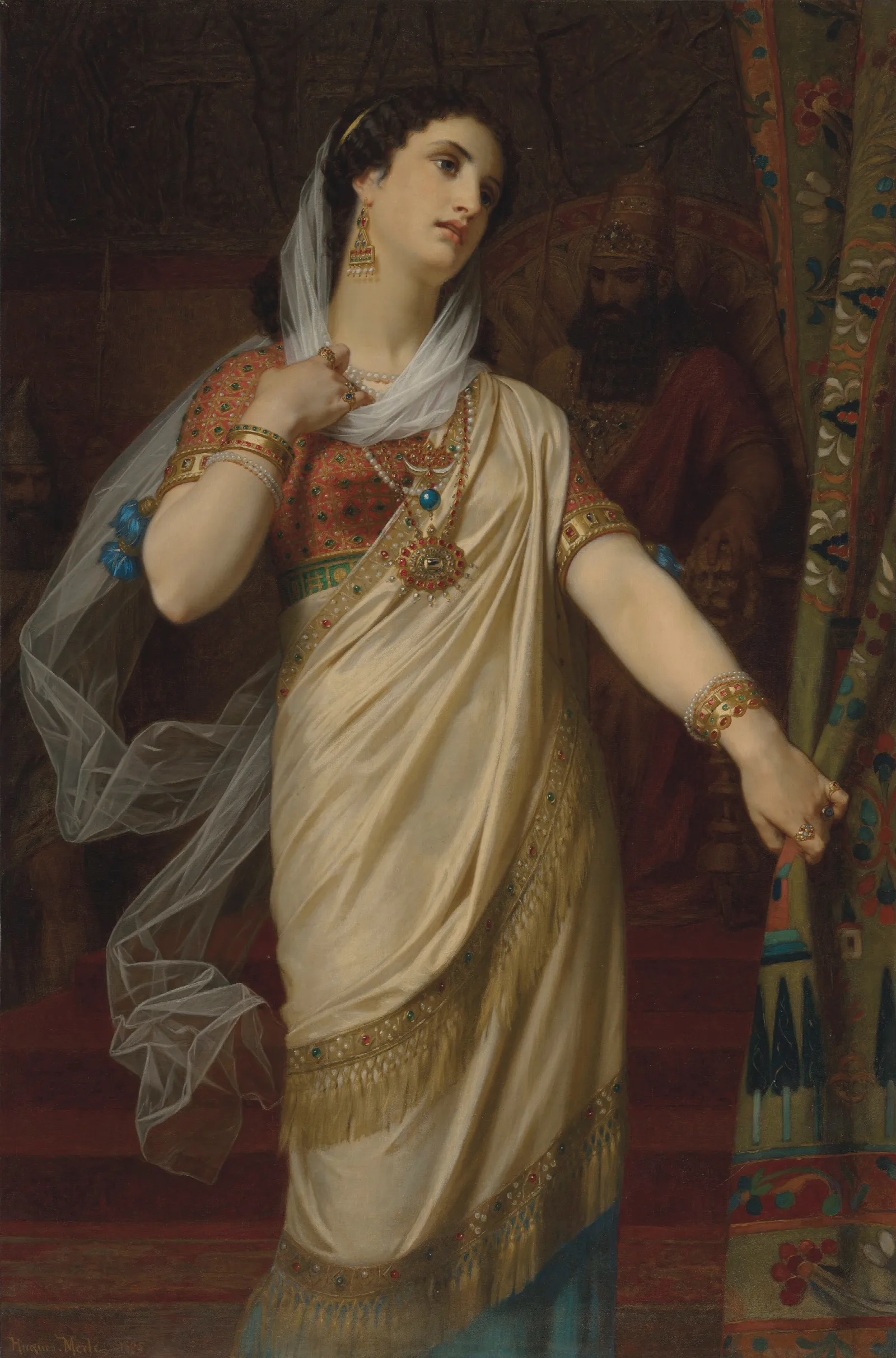 Esther 2 Wall Art by Hugues Merle - Canvas Print