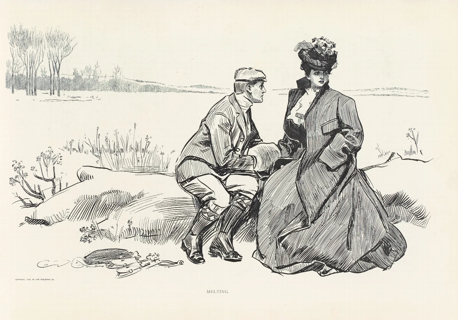 Melting Wall Art by Charles Dana Gibson - Canvas Print