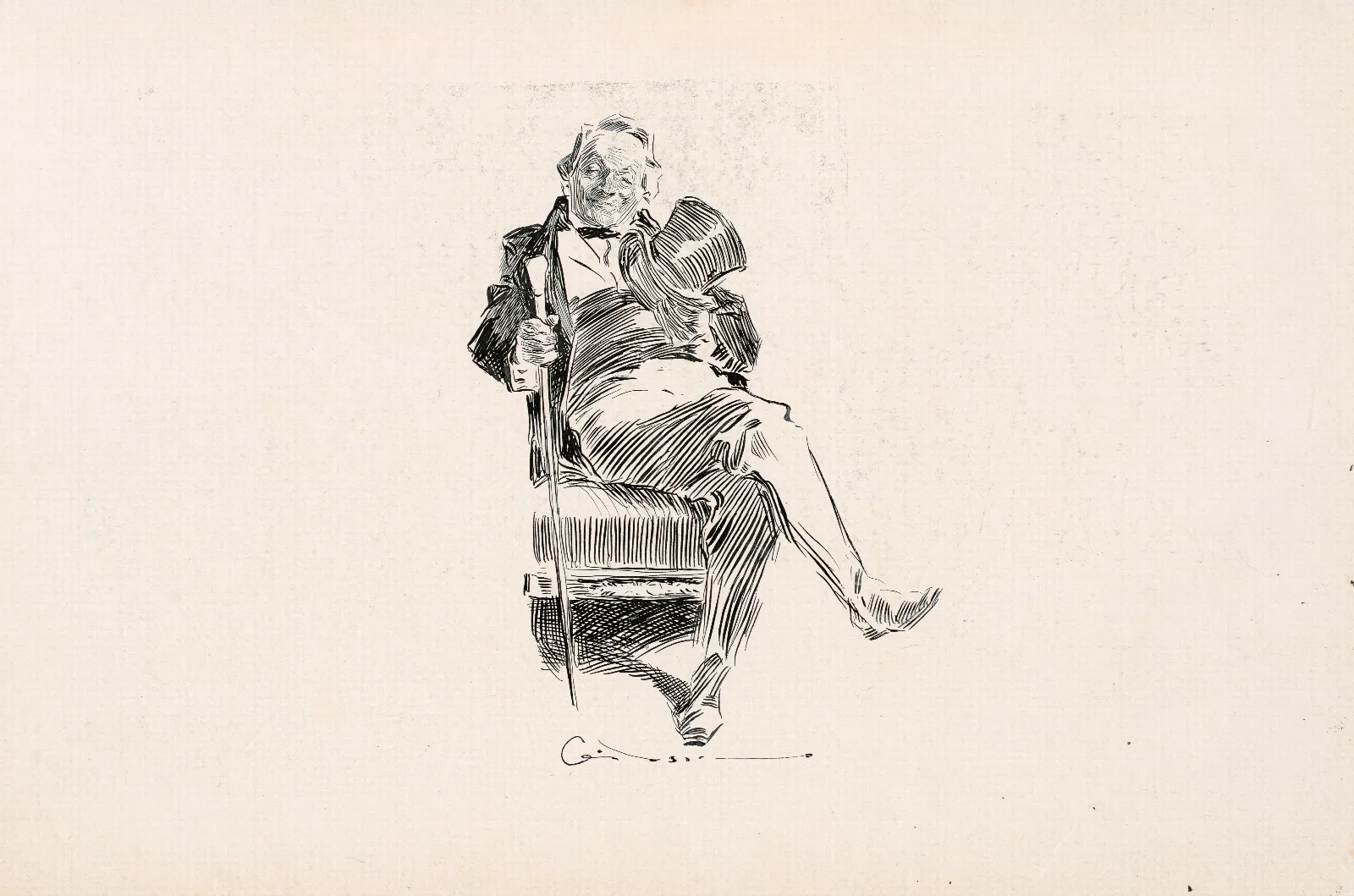 Illustration 216 by Charles Dana Gibson (1896) Wall Art by Charles Dana Gibson - Canvas Print
