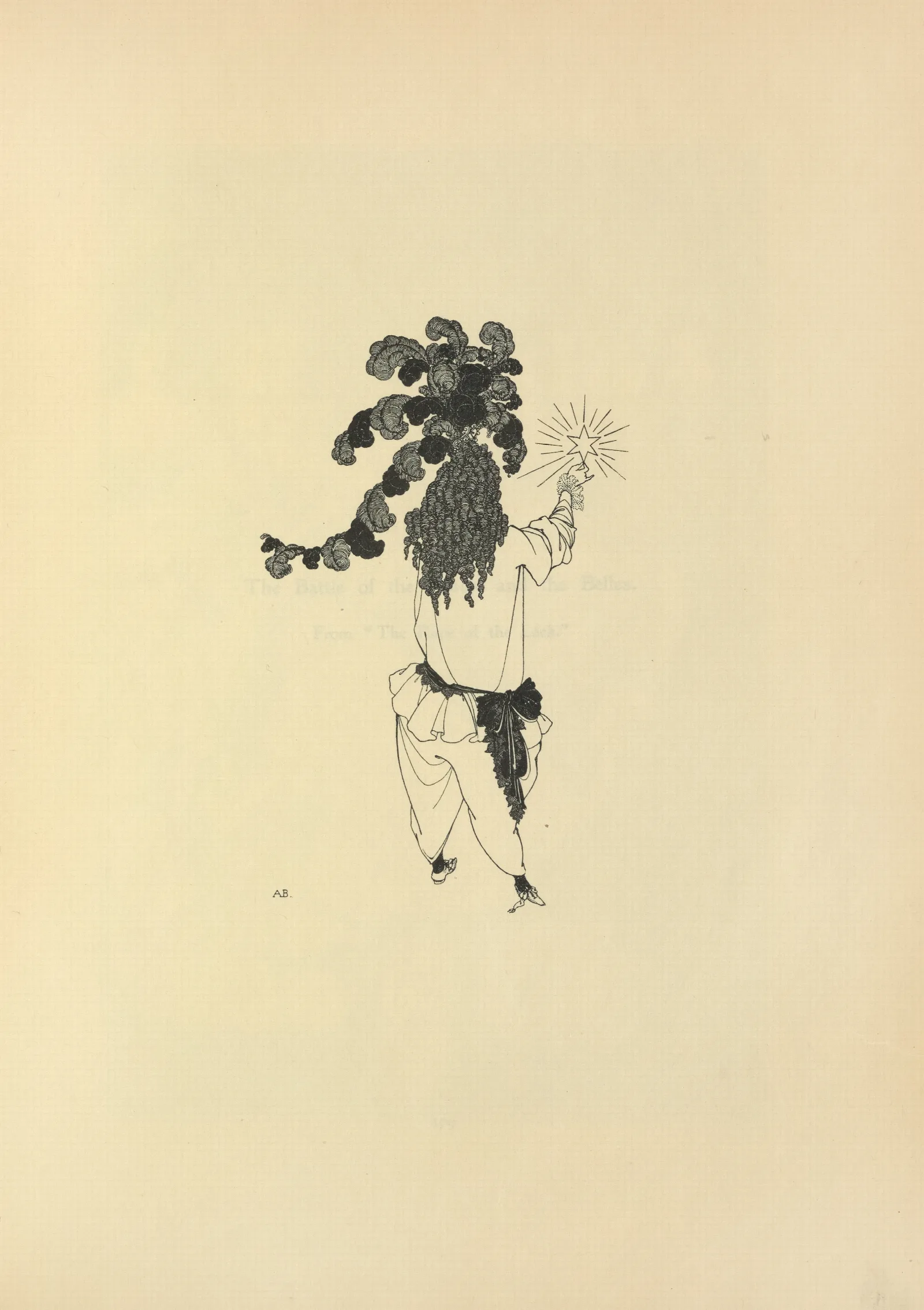 The New Star From The Rape Of The Lock Wall Art by Aubrey Vincent Beardsley - Canvas Print