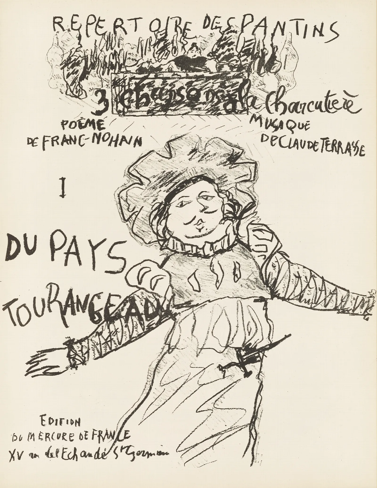 Repertoire Des Pantins Pl 1 Wall Art by Pierre Bonnard - Canvas Print