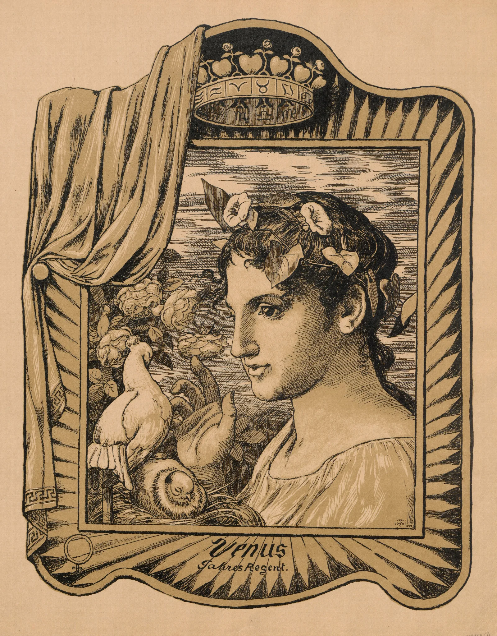 Venus Jahrers Regent Wall Art by Hans Thoma - Canvas Print