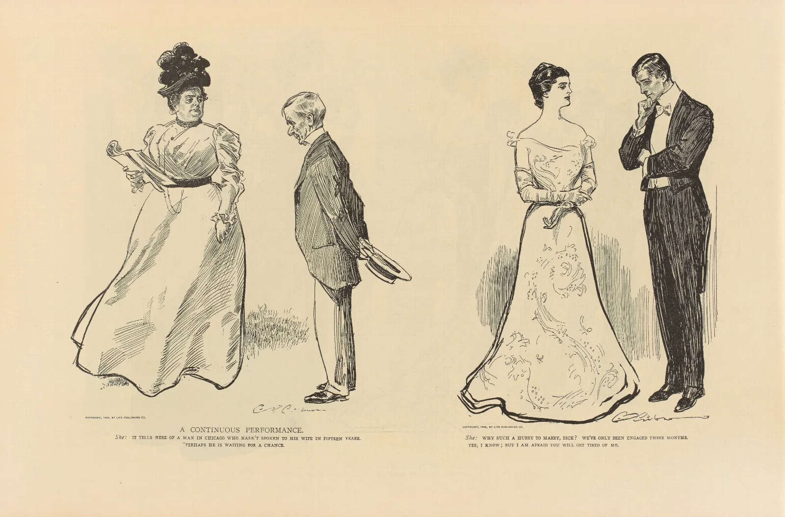 A Continuous Performance Wall Art by Charles Dana Gibson - Canvas Print