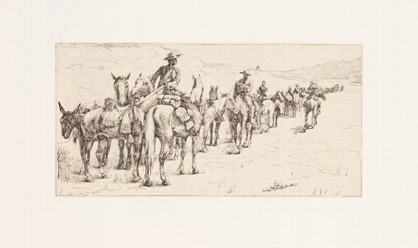 The Fourth Trooper Wall Art by Frederic Remington - Canvas Print