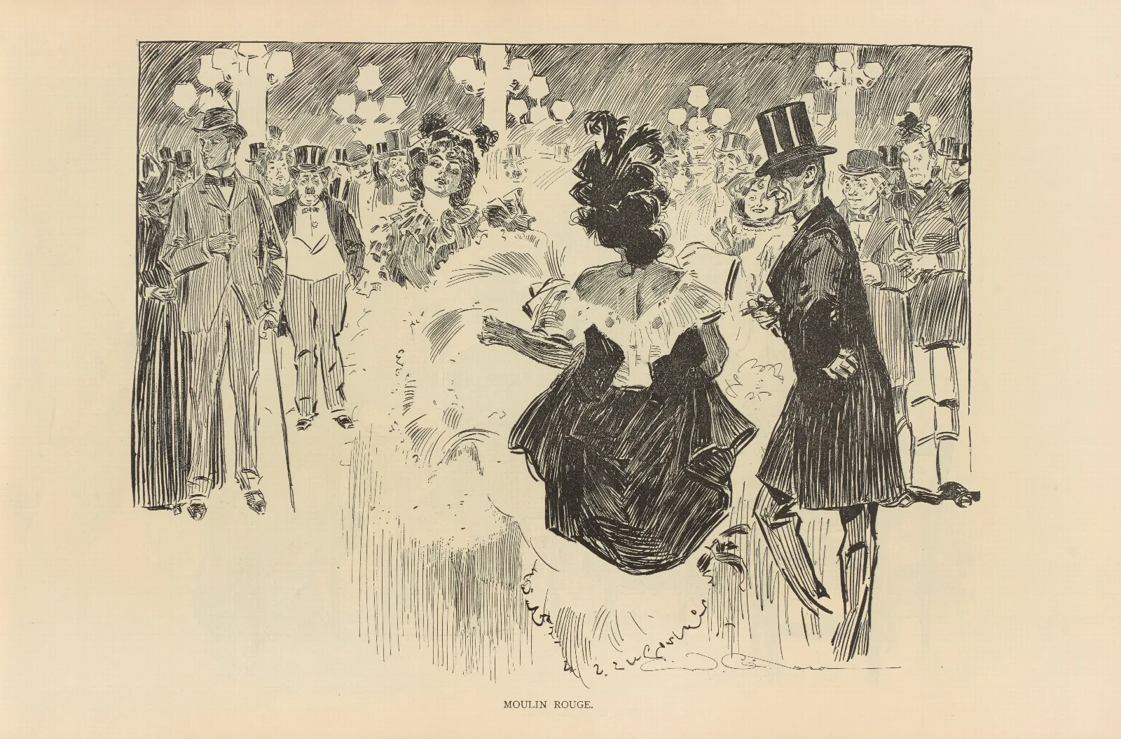 Moulin Rouge 4 Wall Art by Charles Dana Gibson - Canvas Print