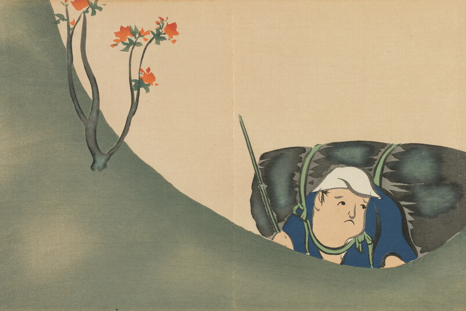 Woodcutter Shomu Wall Art by Kamisaka Sekka - Canvas Print