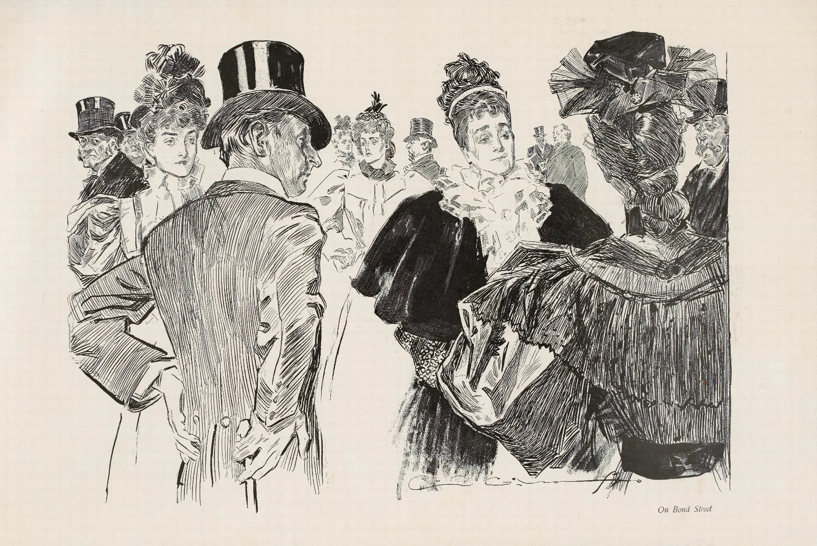 On Bond Street Wall Art by Charles Dana Gibson - Canvas Print