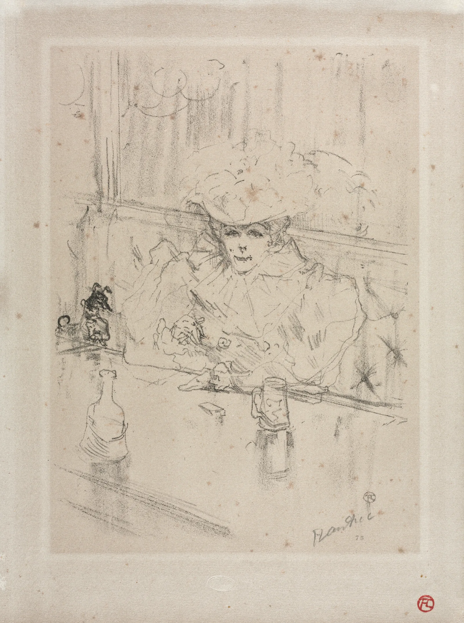 In The Hanneton Wall Art by Henri de Toulouse-Lautrec - Canvas Print