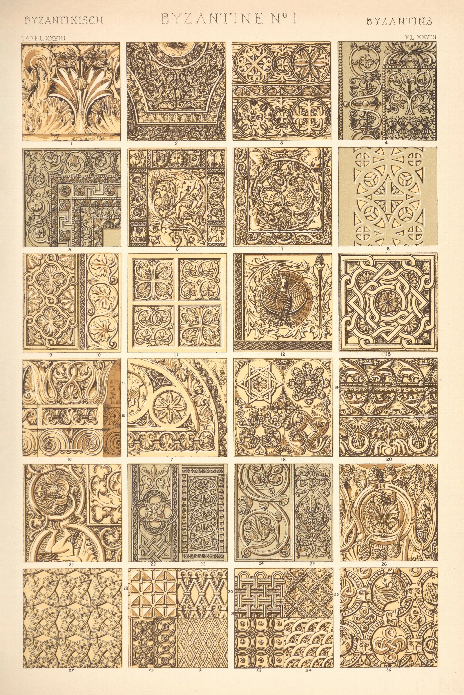 Byzantine No 1 3 Wall Art by Owen Jones - Canvas Print