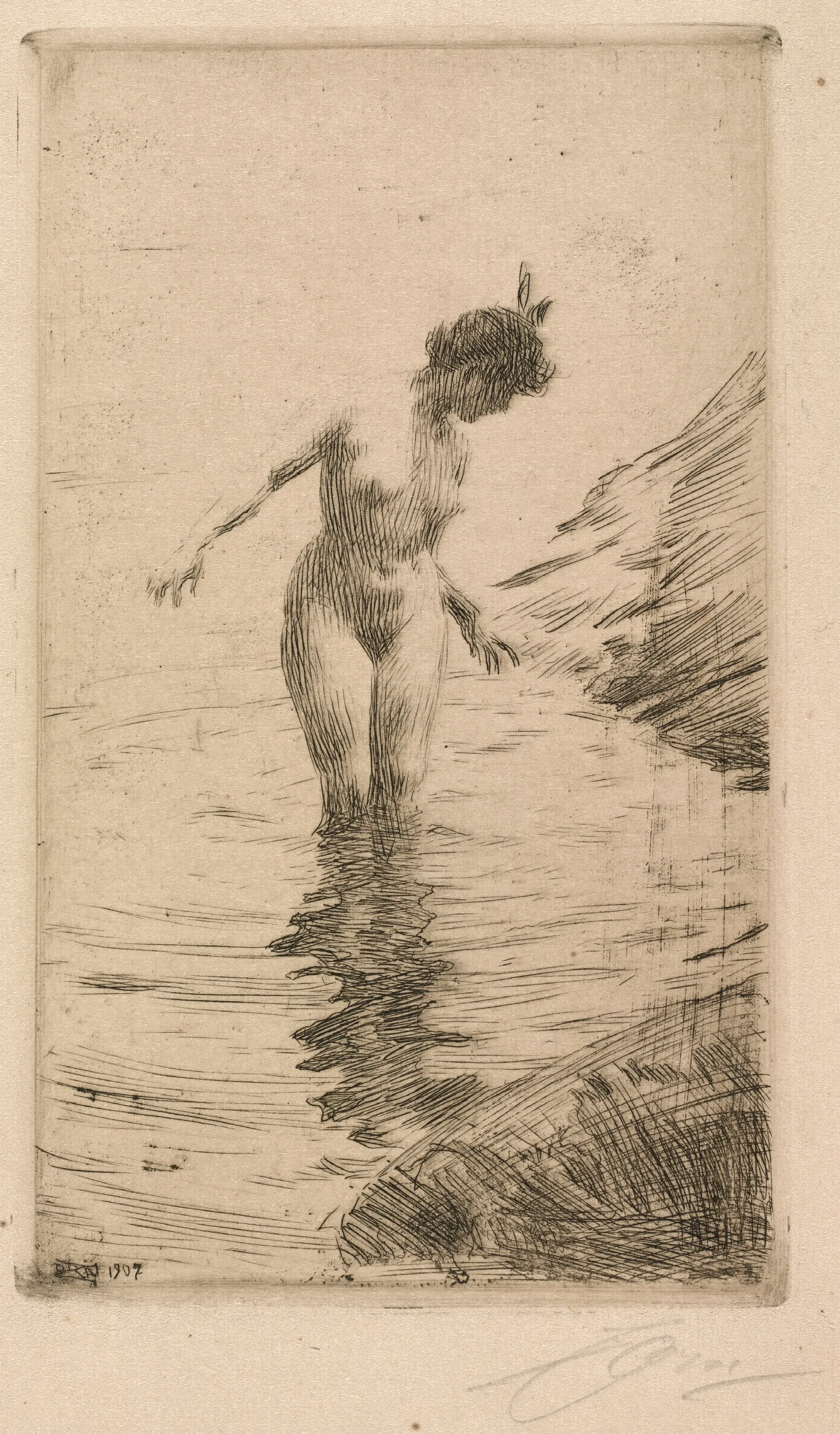 Circles Of Water Ii Wall Art by Anders Zorn - Canvas Print