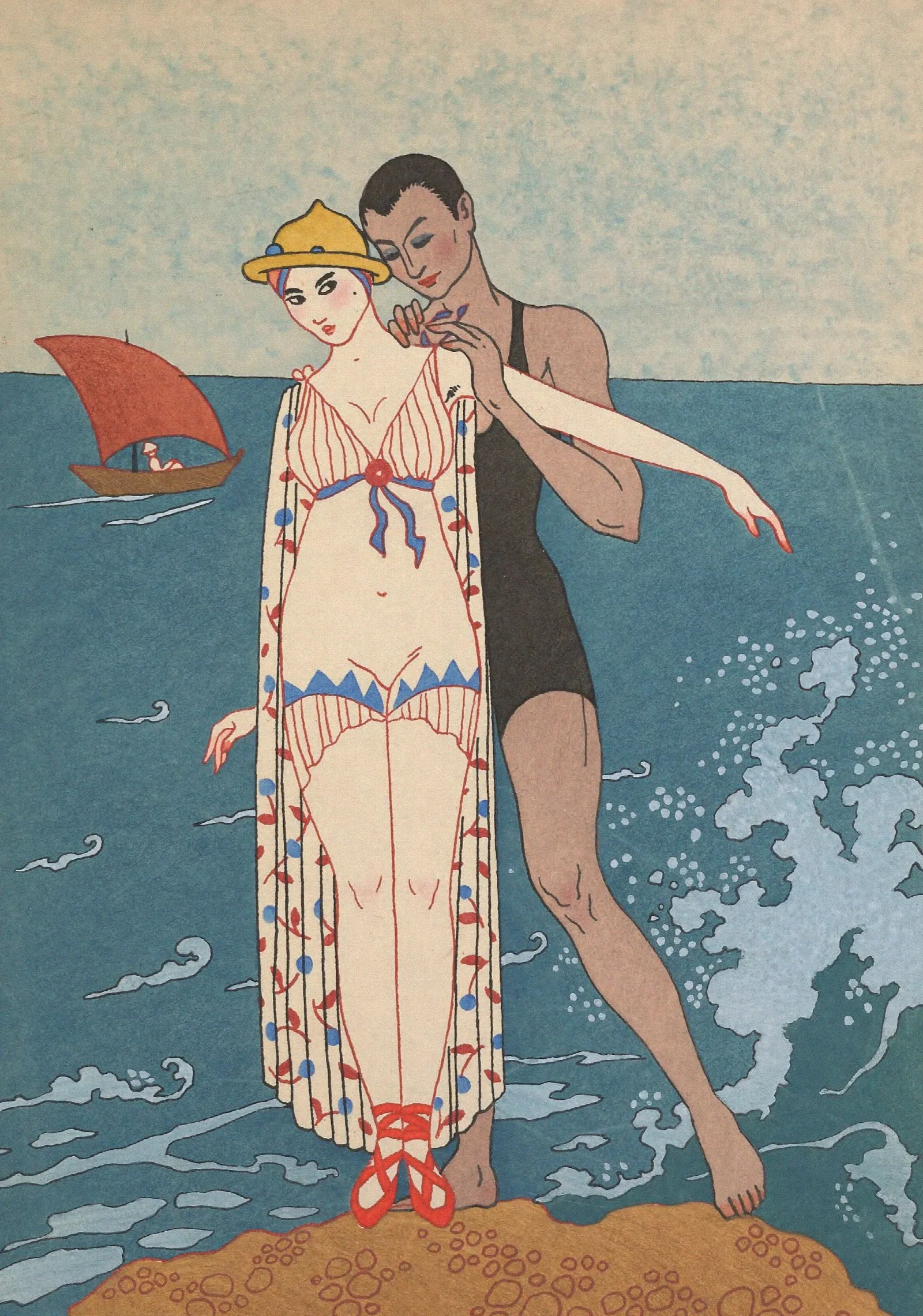 L Ilot Wall Art by George Barbier - Canvas Print
