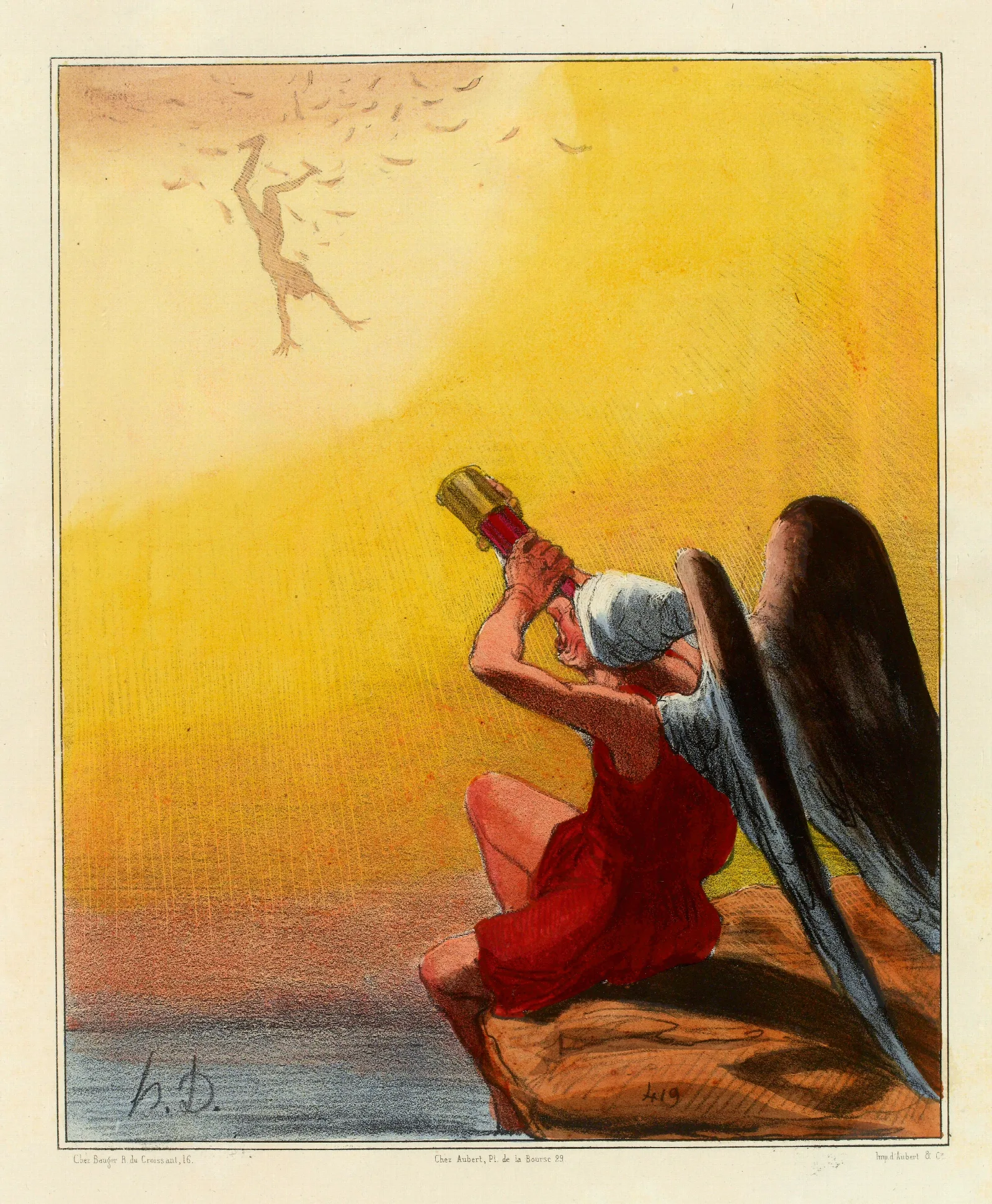 La Chute Dicare 2 Wall Art by Honoré Daumier - Canvas Print