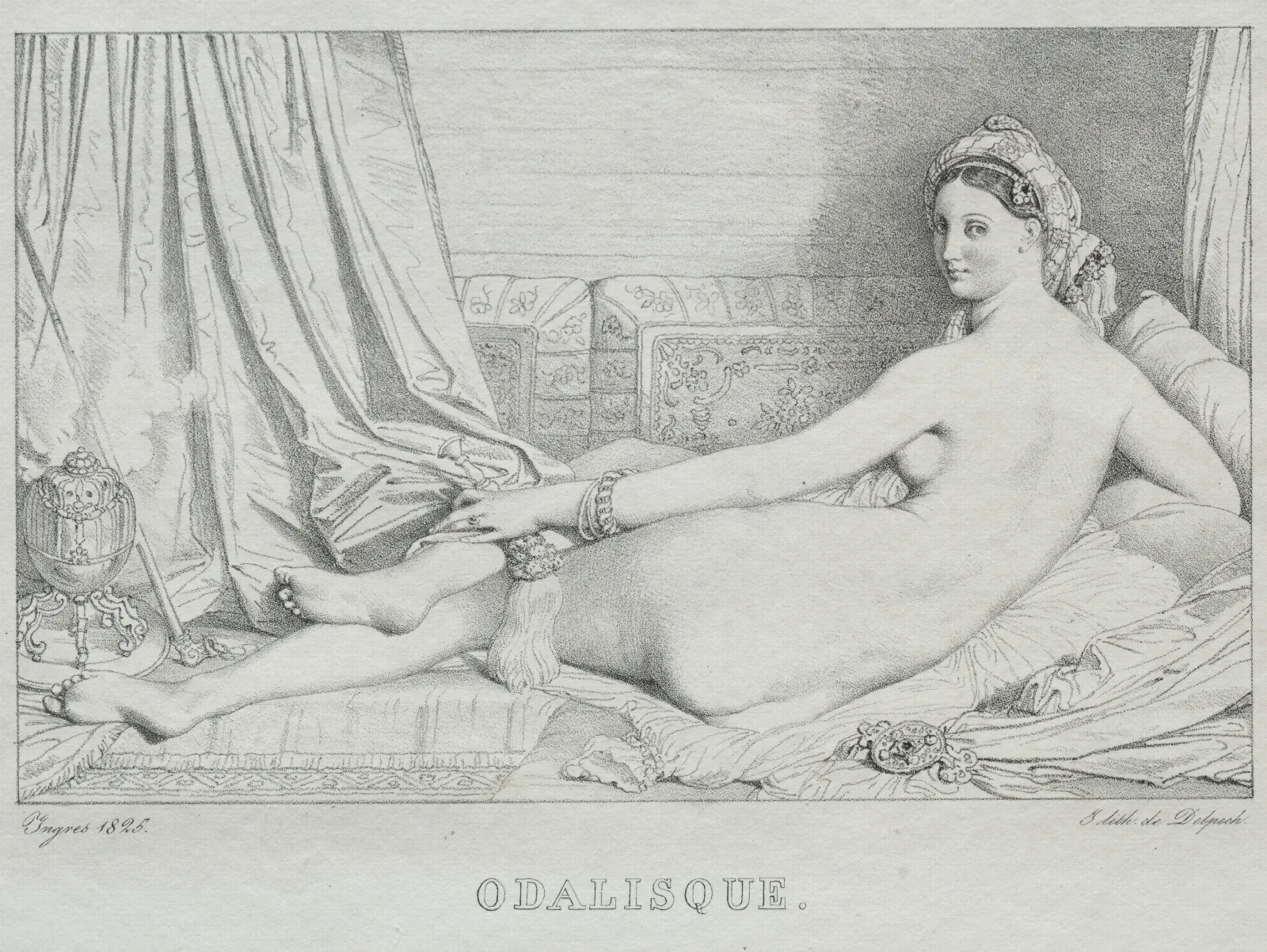 Odalisque 27 Wall Art by Jean Auguste Dominique Ingres - Canvas Print