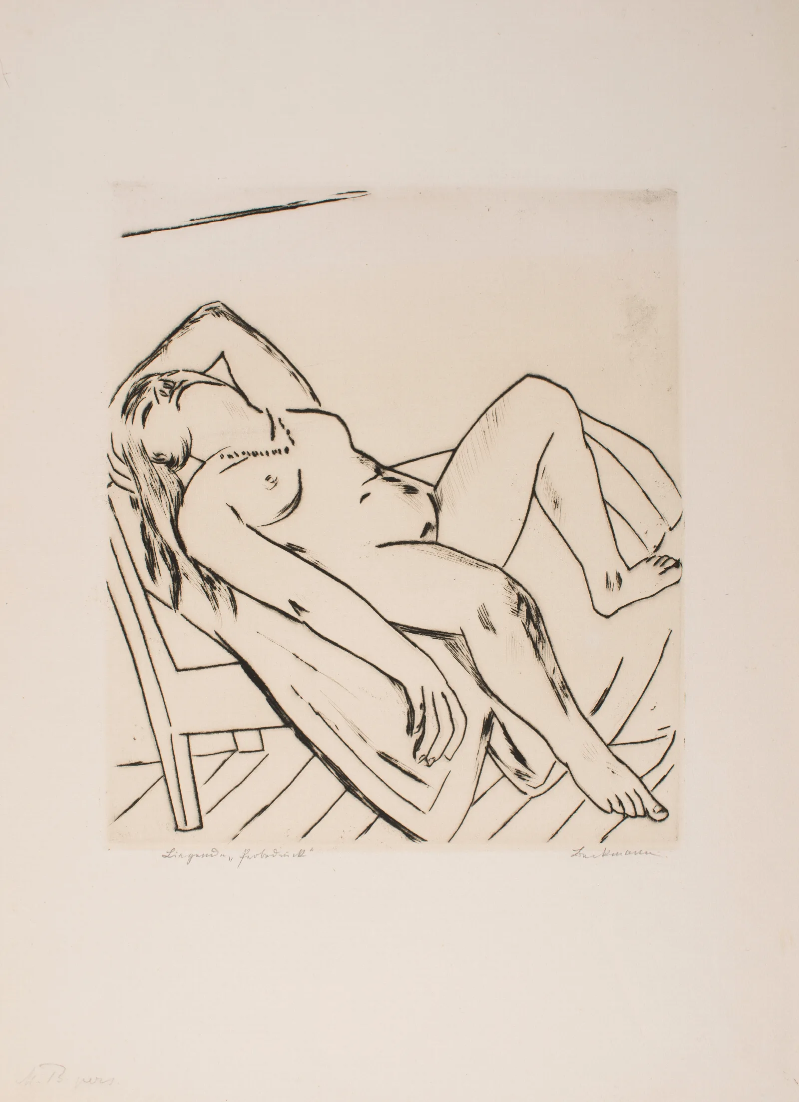 Reclining Figure 4 Wall Art by Max Beckmann - Canvas Print