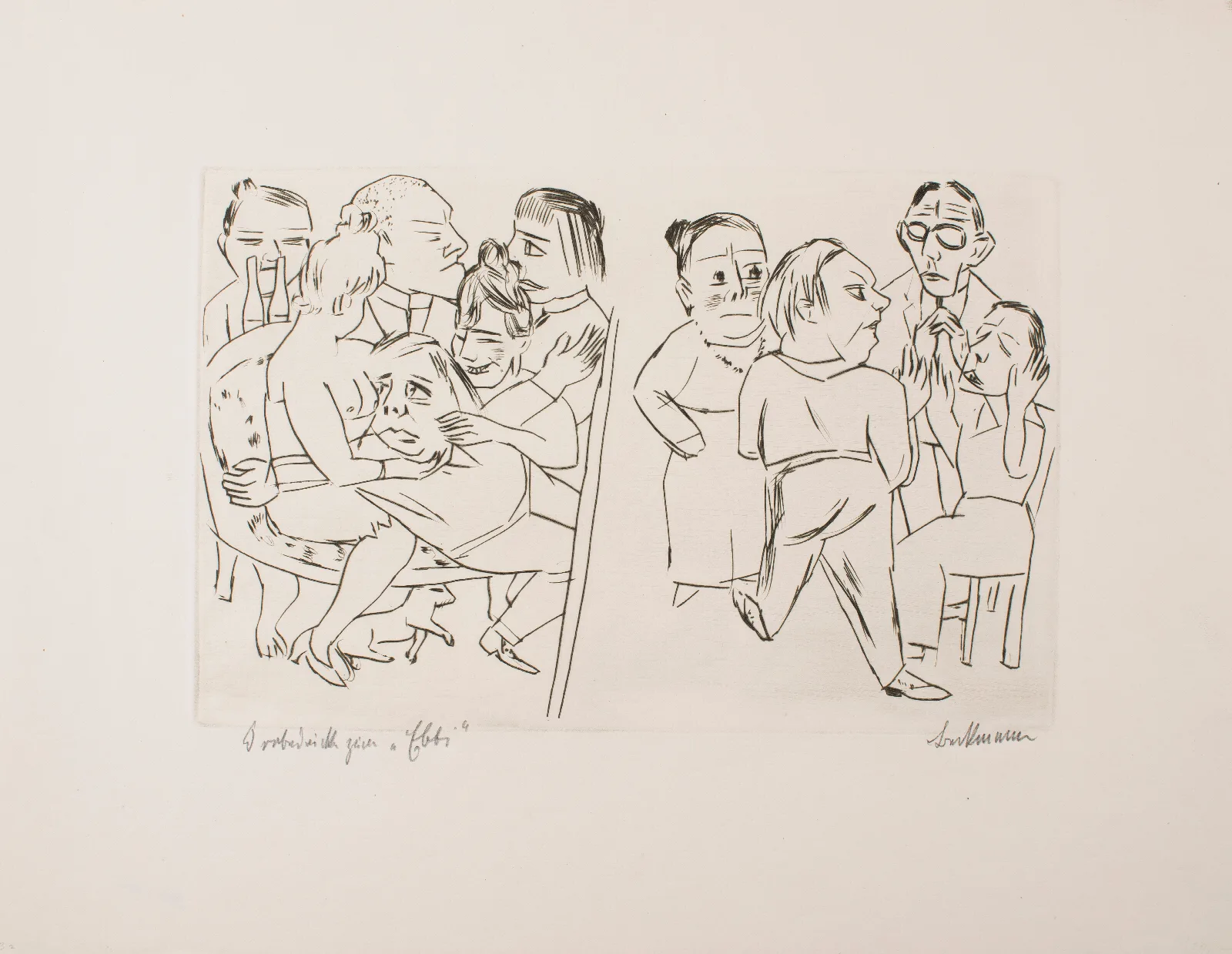 Ebbi Illustrations For Acts I And Ii Wall Art by Max Beckmann - Canvas Print