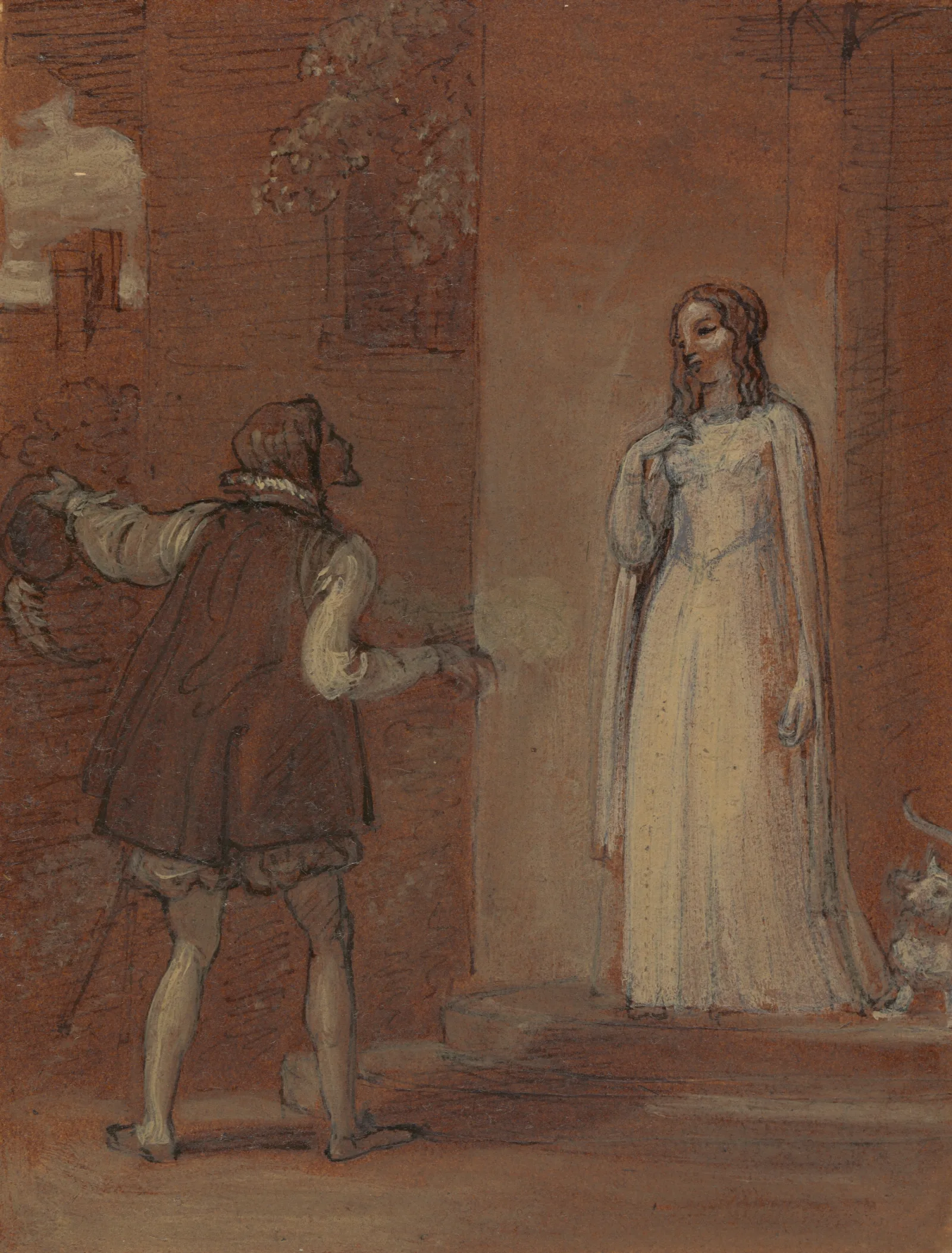 Anne Page And Slender Wall Art by Robert Smirke - Canvas Print