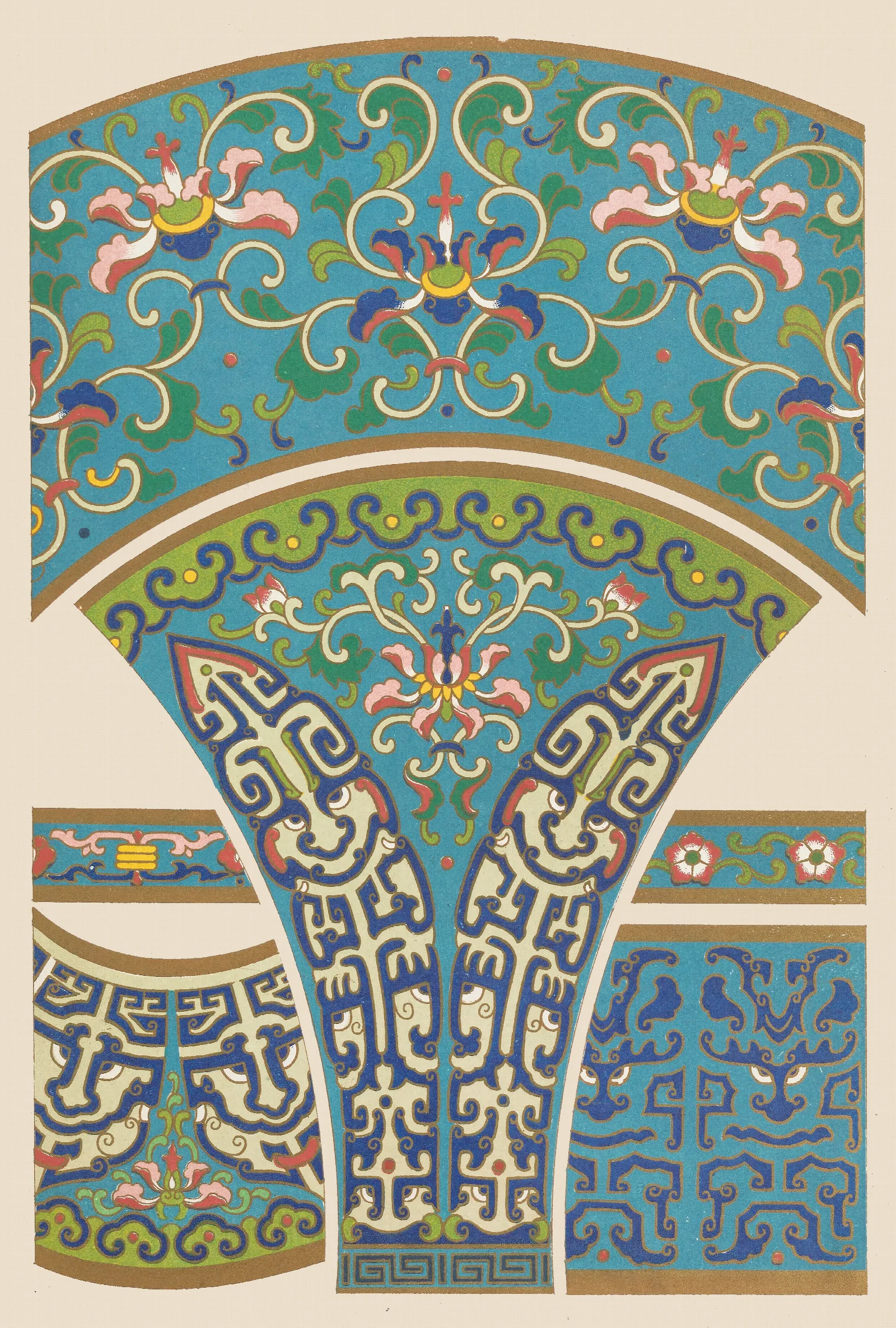 Examples Of Chinese Ornament Pl 28 Wall Art by Owen Jones - Canvas Print